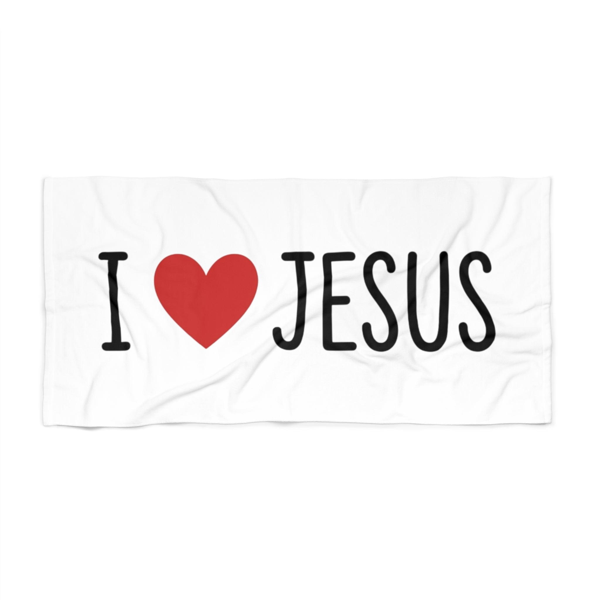 I  Jesus Beach Towel — Christian Faith Faithful Summer Pool Towel