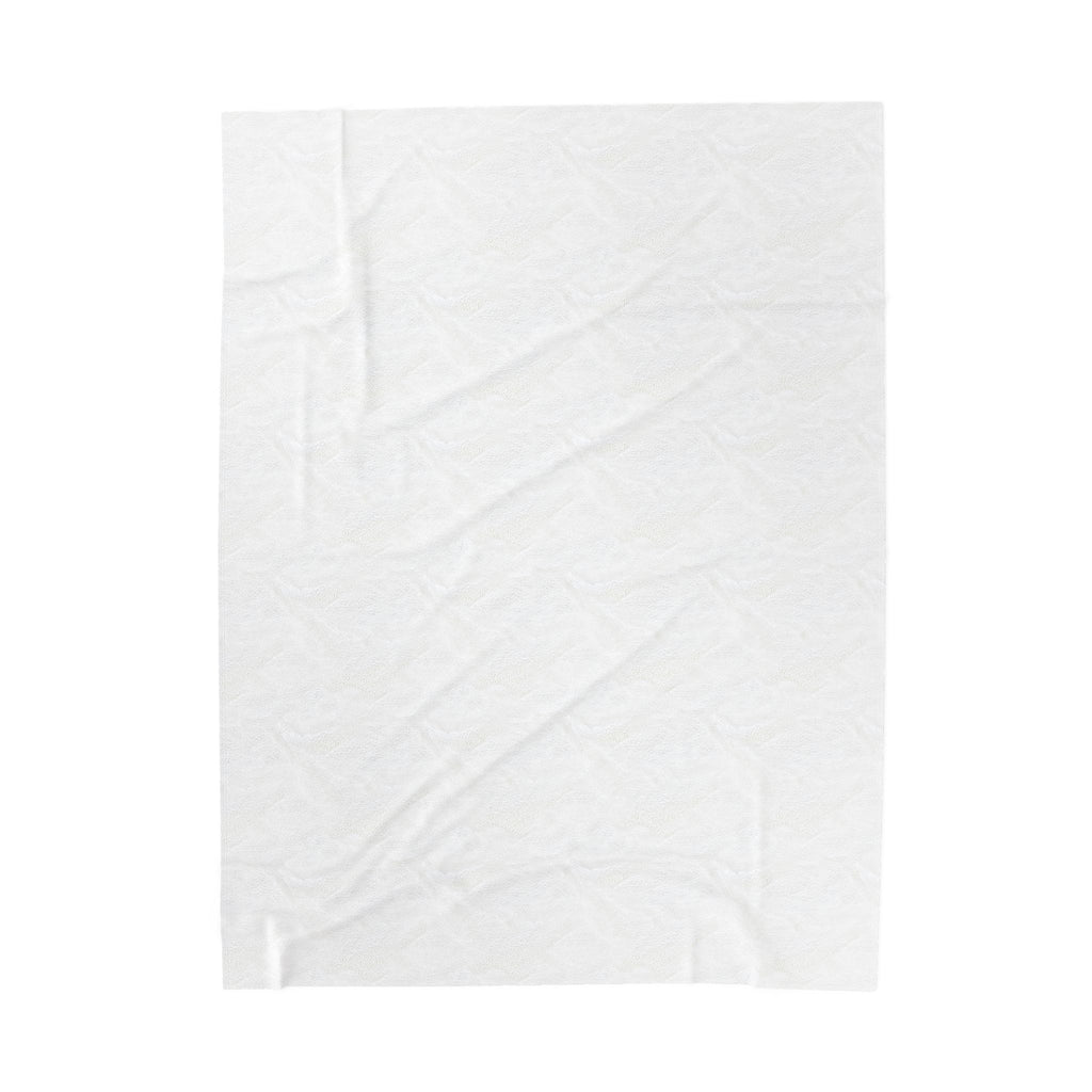 Christian Cross Velveteen Plush Blanket — Romans 5:8 Scripture Throw