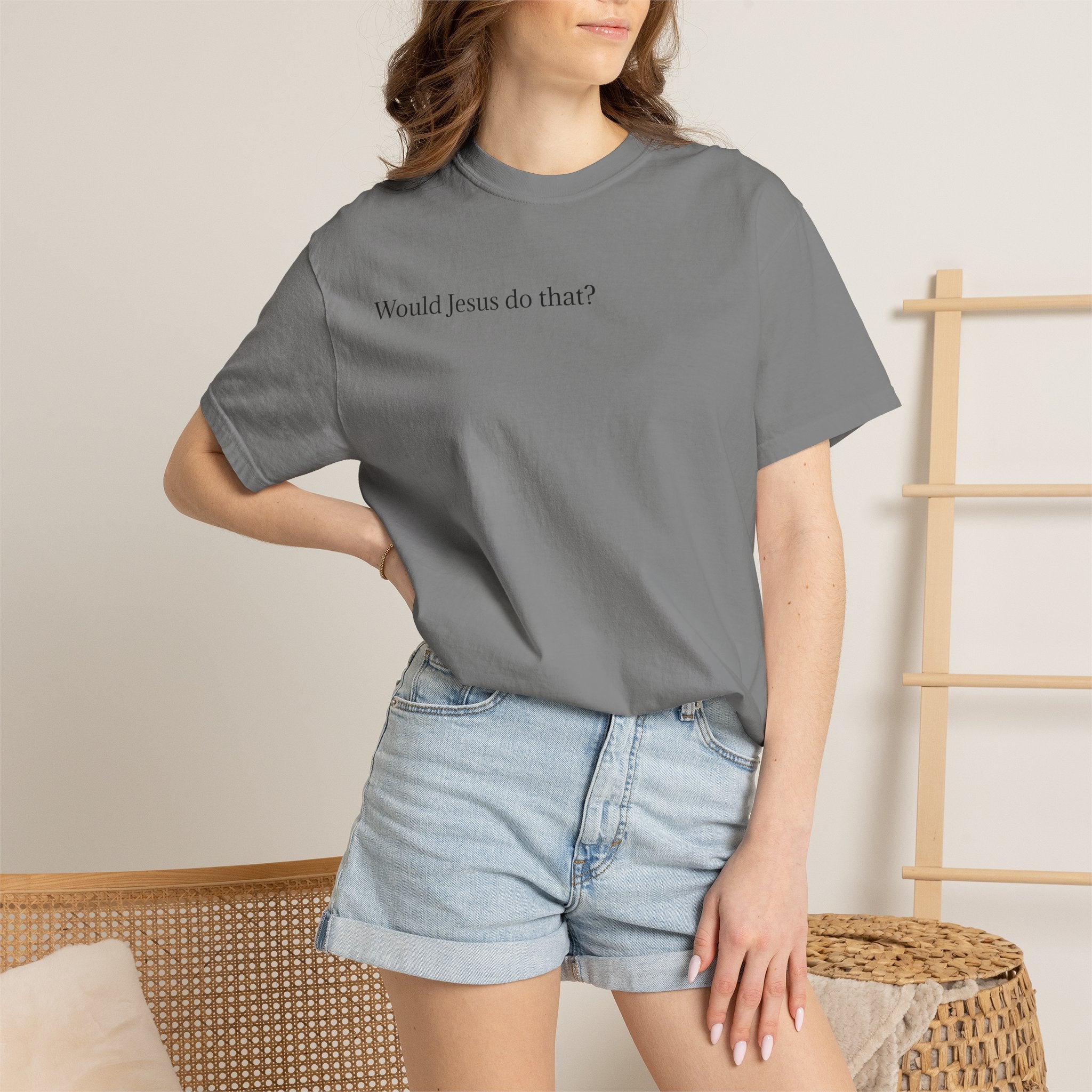 Jesus Peeking T‑Shirt — "Would Jesus do that?" Christian Graphic Tee