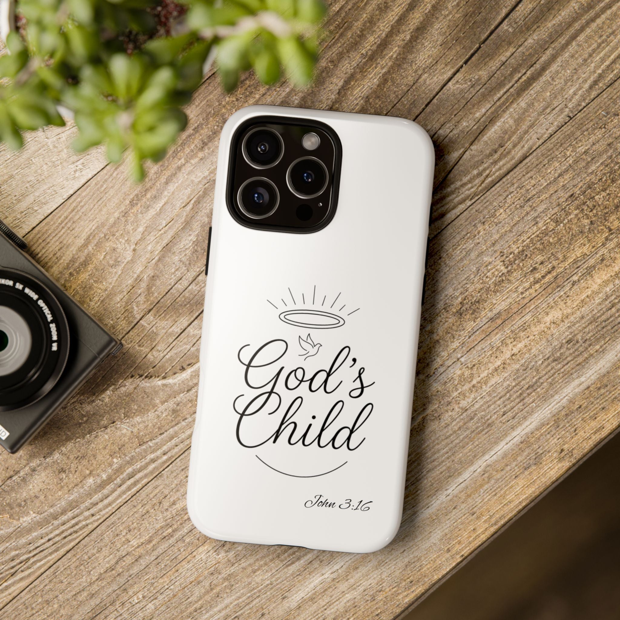 God’s Child Phone Case — Christian Scripture John 3:16 Religious iPhone Case