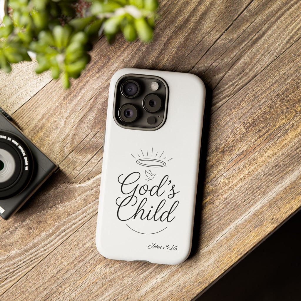 God’s Child Phone Case — Christian Scripture John 3:16 Religious iPhone Case