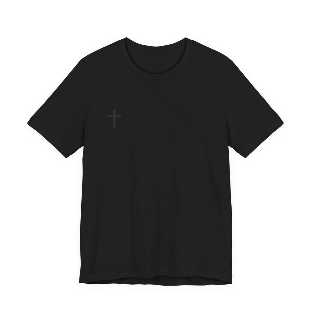 Minimal Cross Tee – Small Chest Christian Cross T‑Shirt