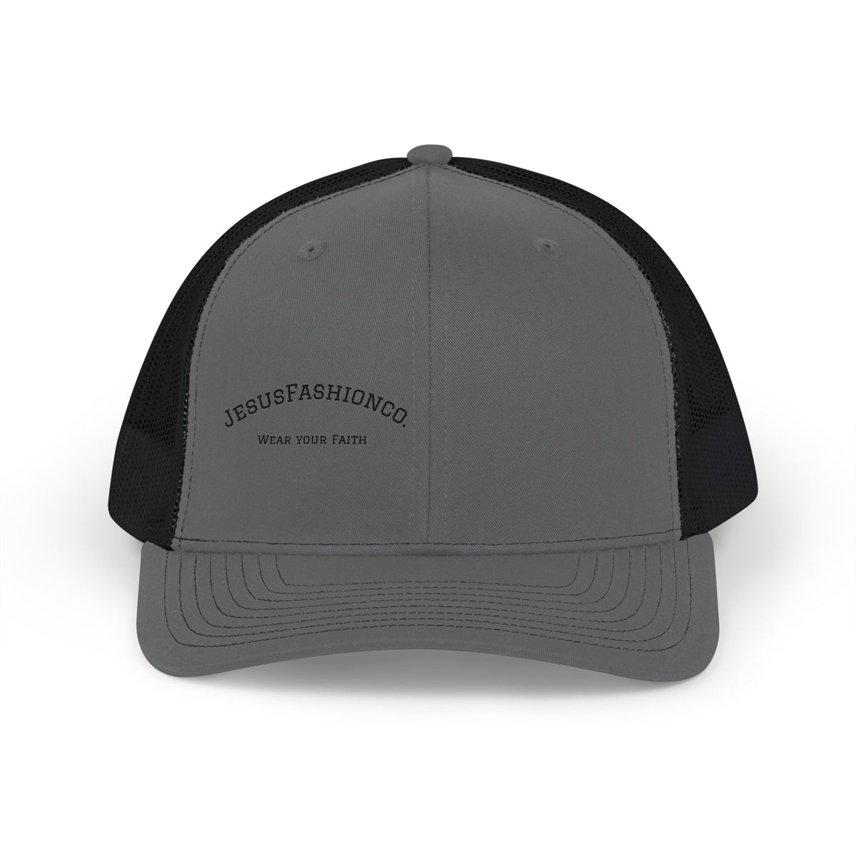 Jesus Fashion Co. Embroidered Trucker Cap — 'What Your Faith' Snapback Hat