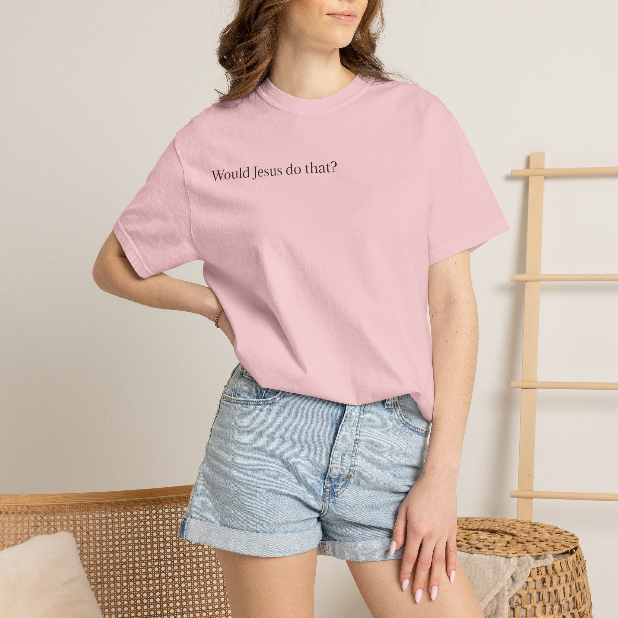 Jesus Peeking T‑Shirt — "Would Jesus do that?" Christian Graphic Tee