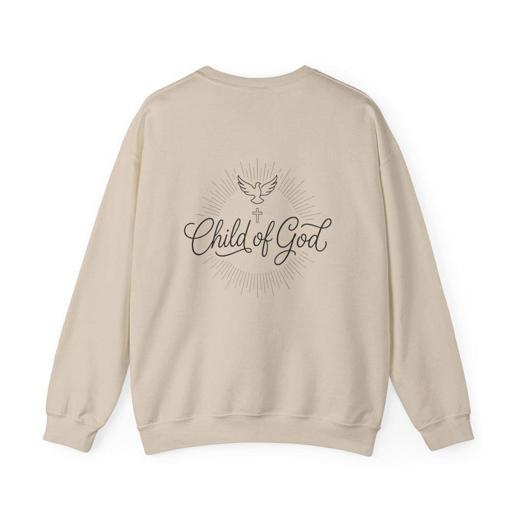 Cross Chest Crewneck Sweatshirt - Minimal Small Cross Christian Pullover