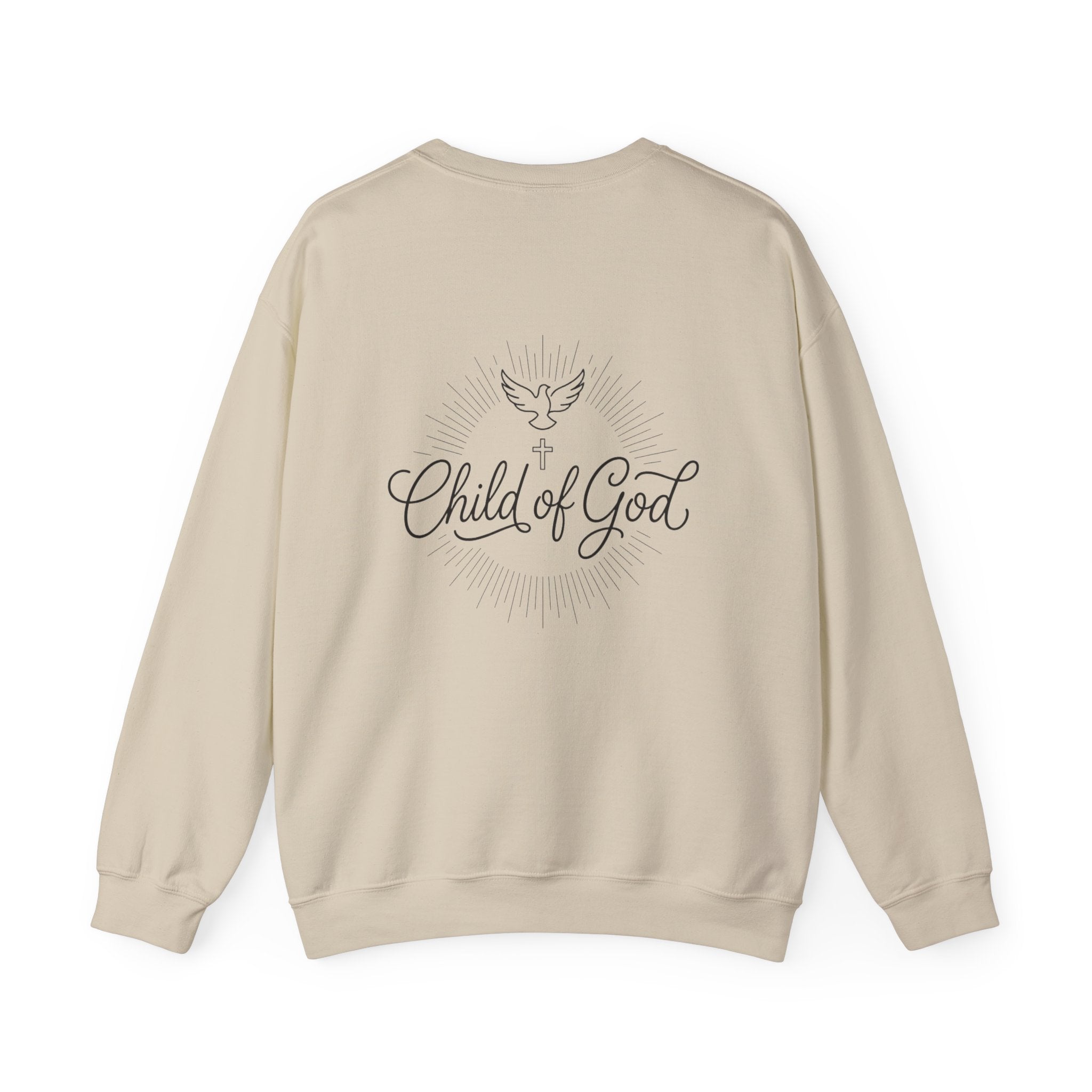 Cross Chest Crewneck Sweatshirt - Minimal Small Cross Christian Pullover
