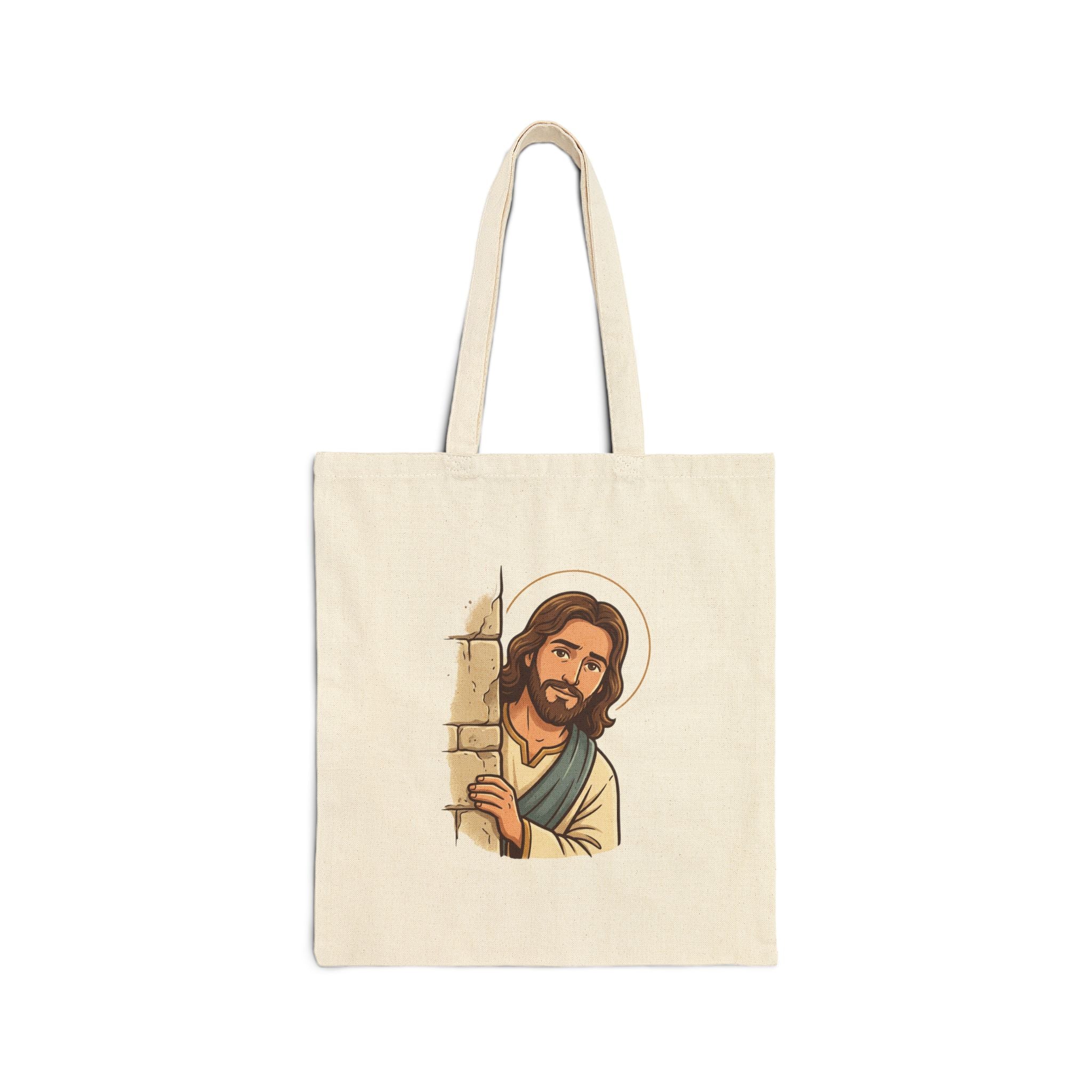 Tote — "Would Jesus do this?" Minimalist Cotton Canvas Religious Quote Tote Bag