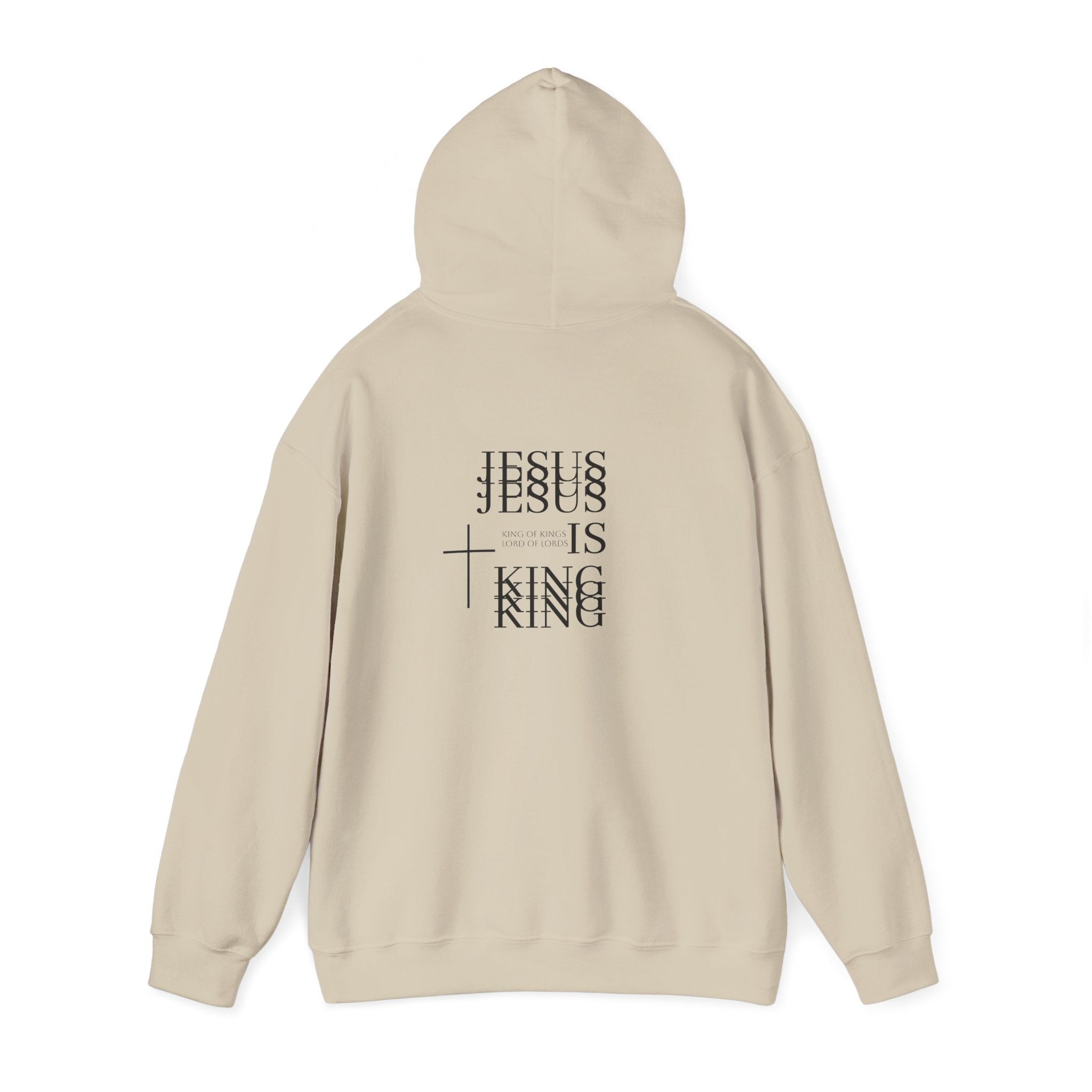 Minimal Cross Hoodie — Small Chest Cross Graphic Pullover