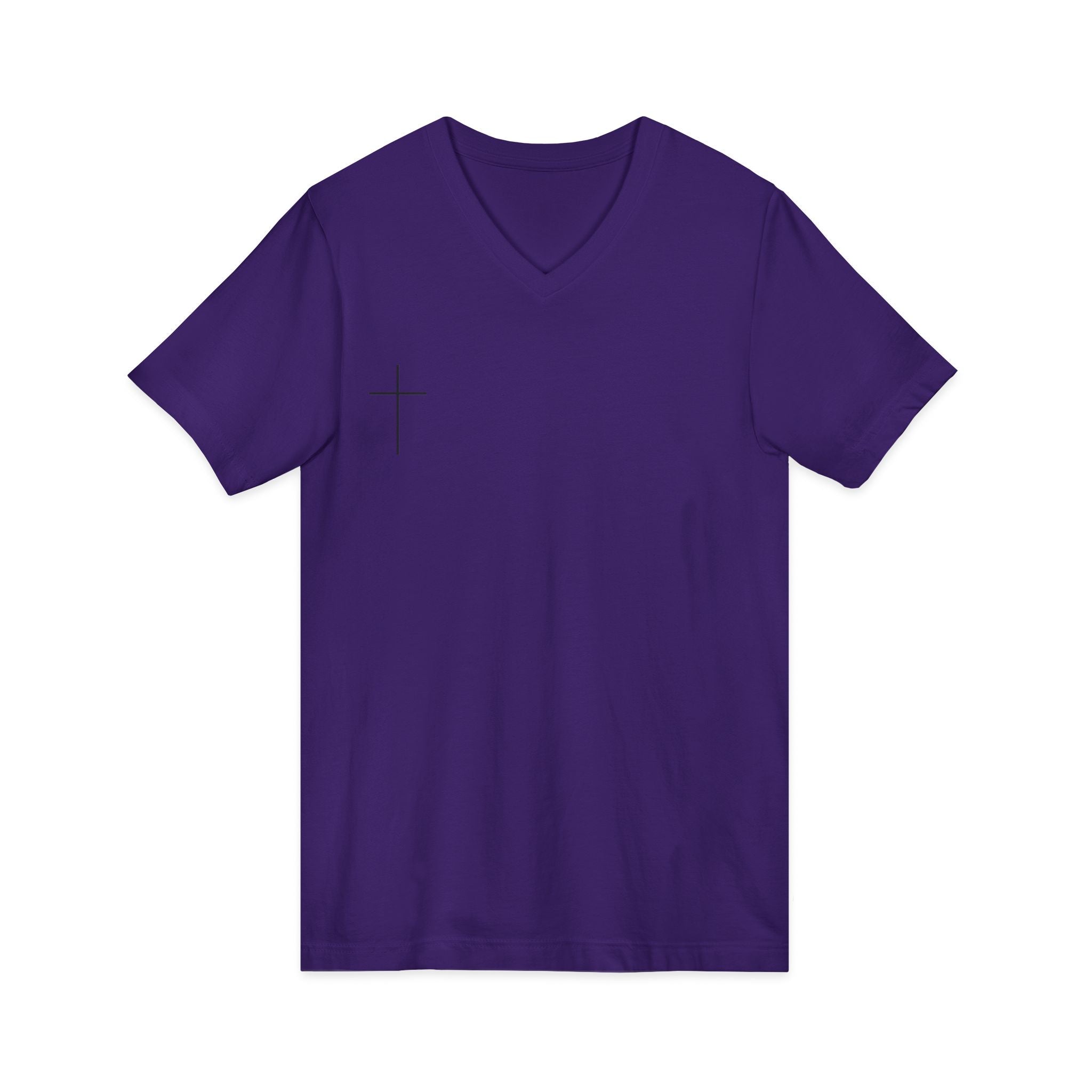 God's Child V-Neck Tee — Minimal Cross Christian Faith T-Shirt