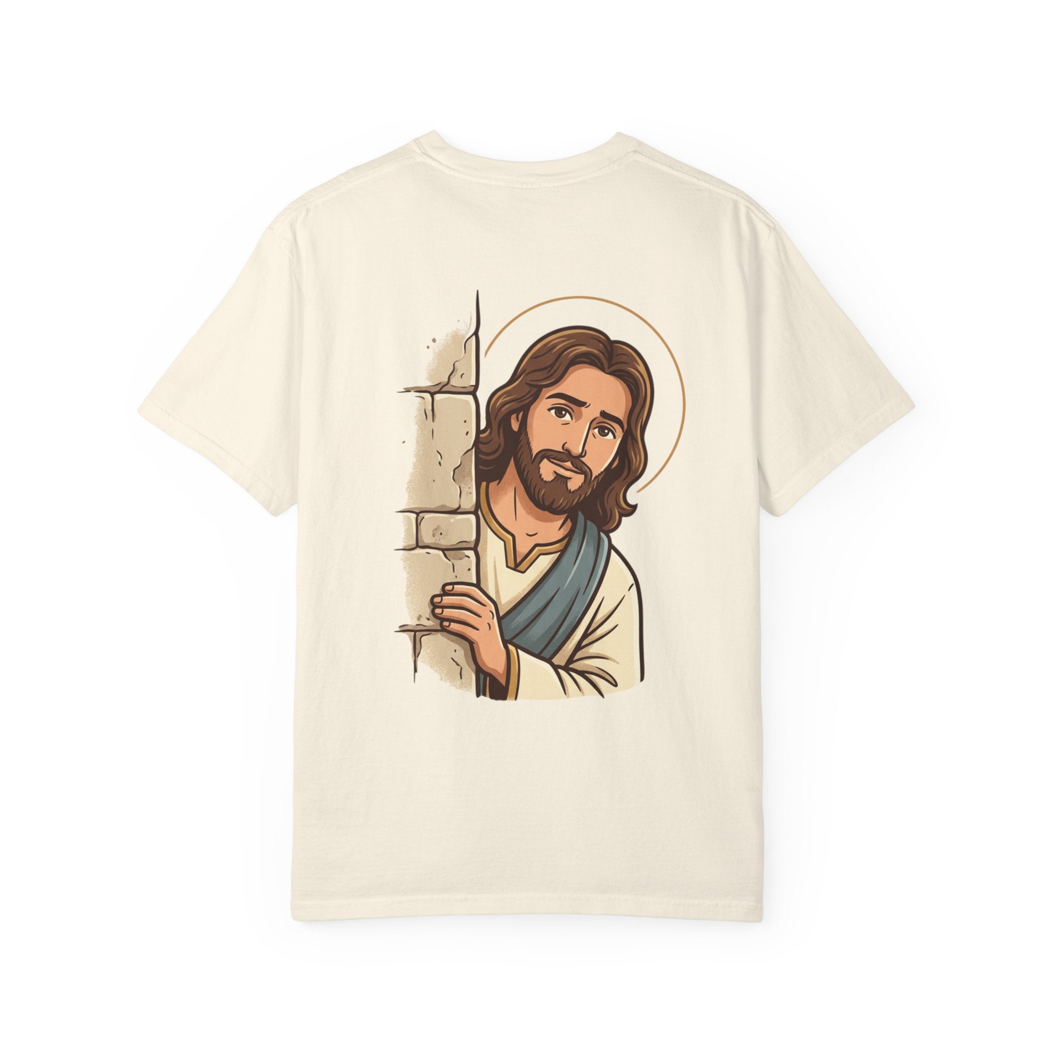 Jesus Peeking T‑Shirt — "Would Jesus do that?" Christian Graphic Tee