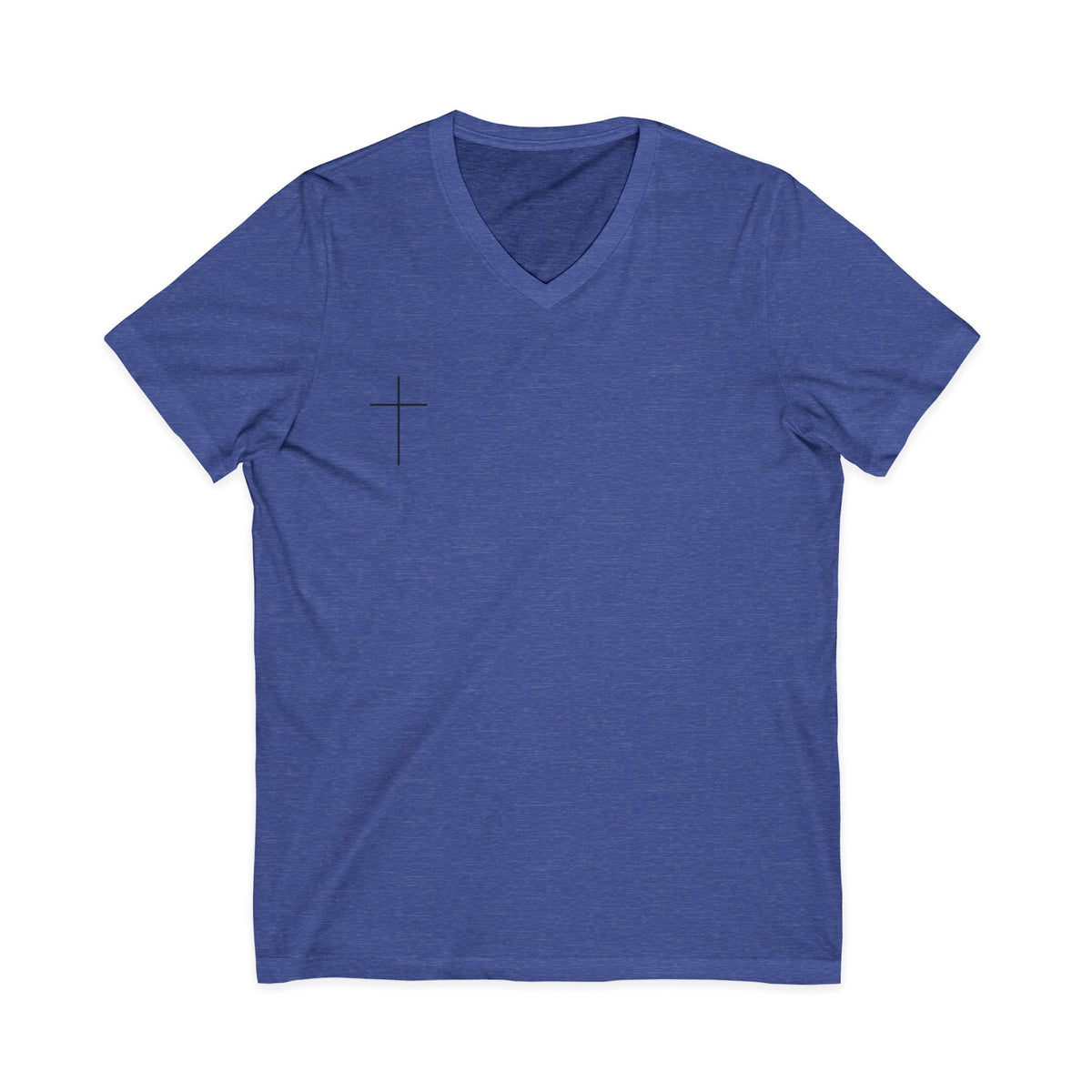 God's Child V-Neck Tee — Minimal Cross Christian Faith T-Shirt