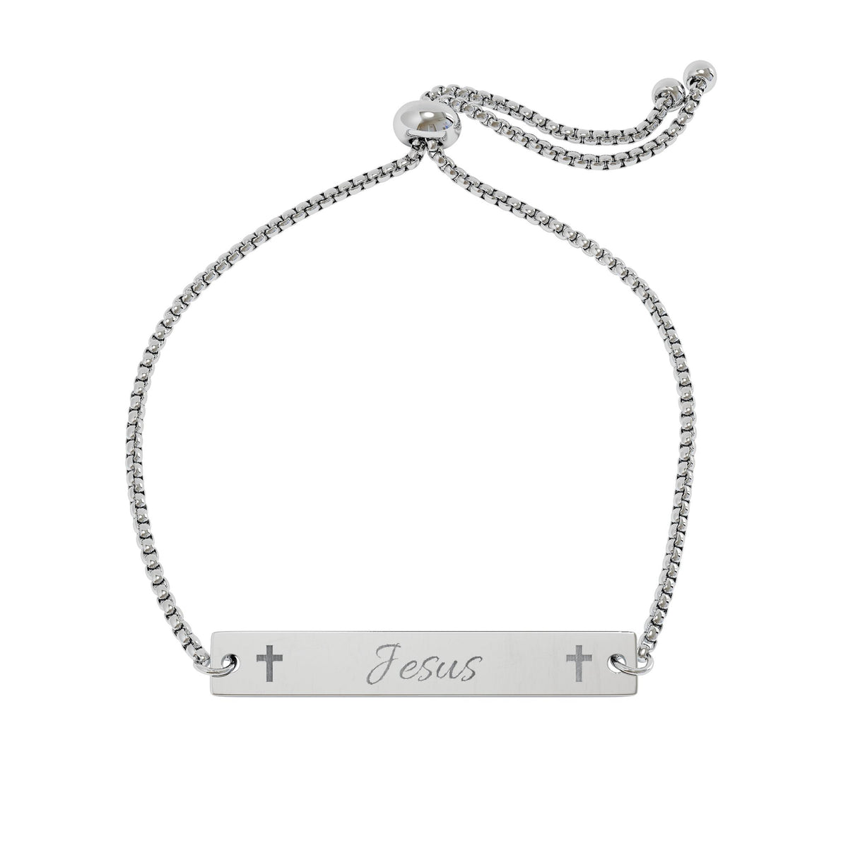 Engravable Adjustable Bar Bracelet — Personalized Gold or Rose Stainless Steel