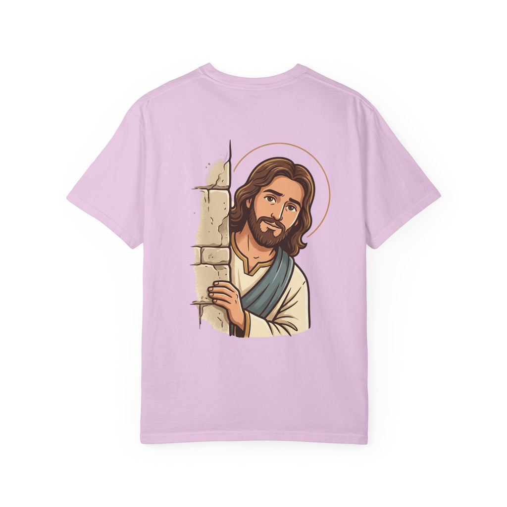 Jesus Peeking T‑Shirt — "Would Jesus do that?" Christian Graphic Tee