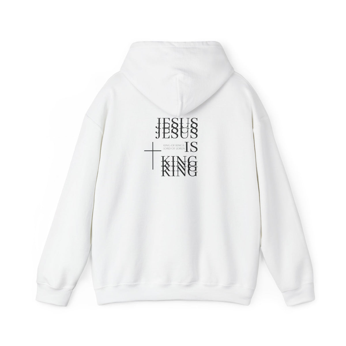 Minimal Cross Hoodie — Small Chest Cross Graphic Pullover