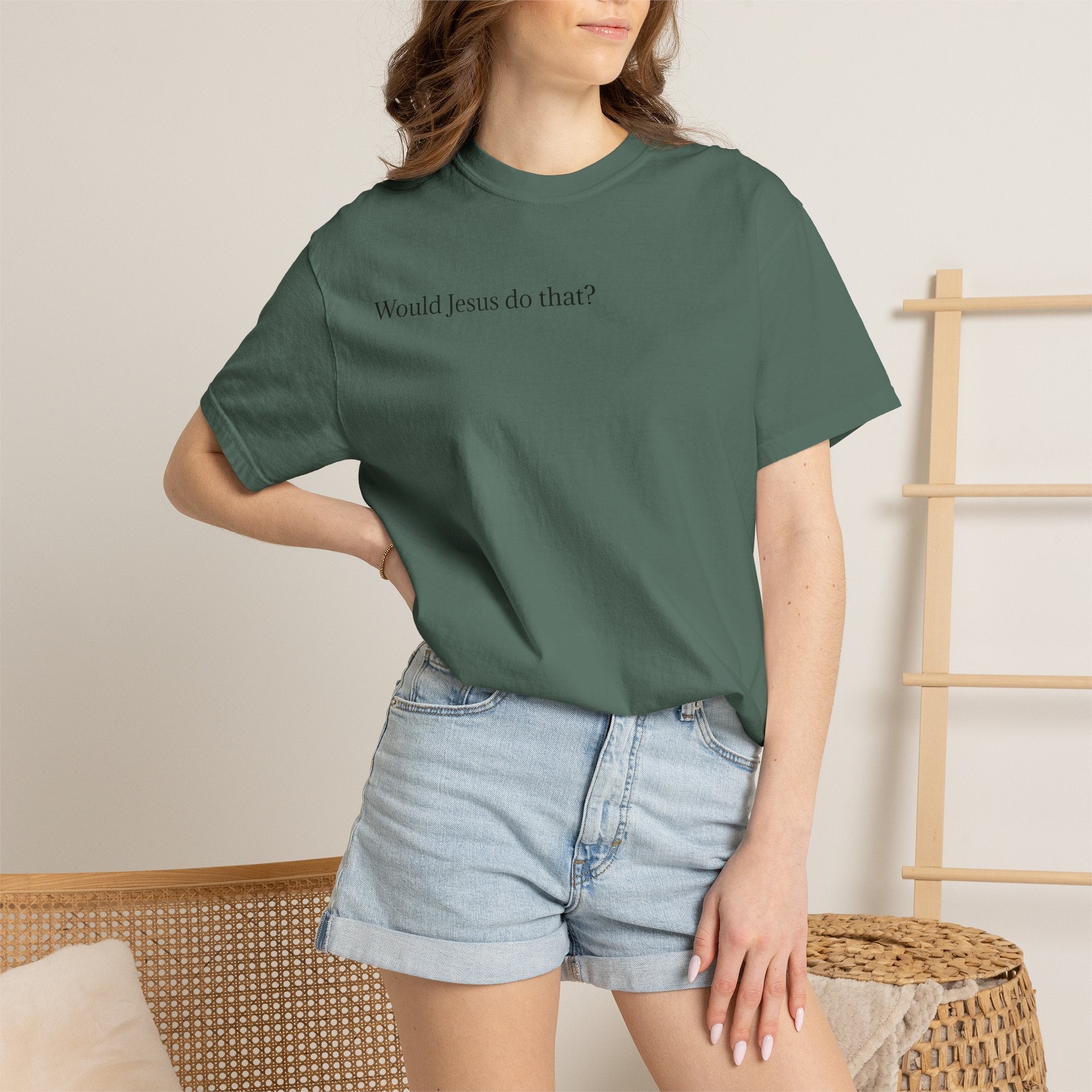 Jesus Peeking T‑Shirt — "Would Jesus do that?" Christian Graphic Tee