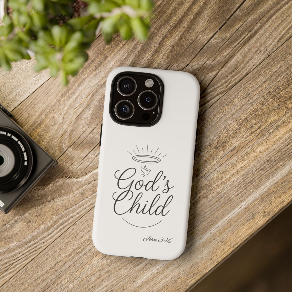 God’s Child Phone Case — Christian Scripture John 3:16 Religious iPhone Case