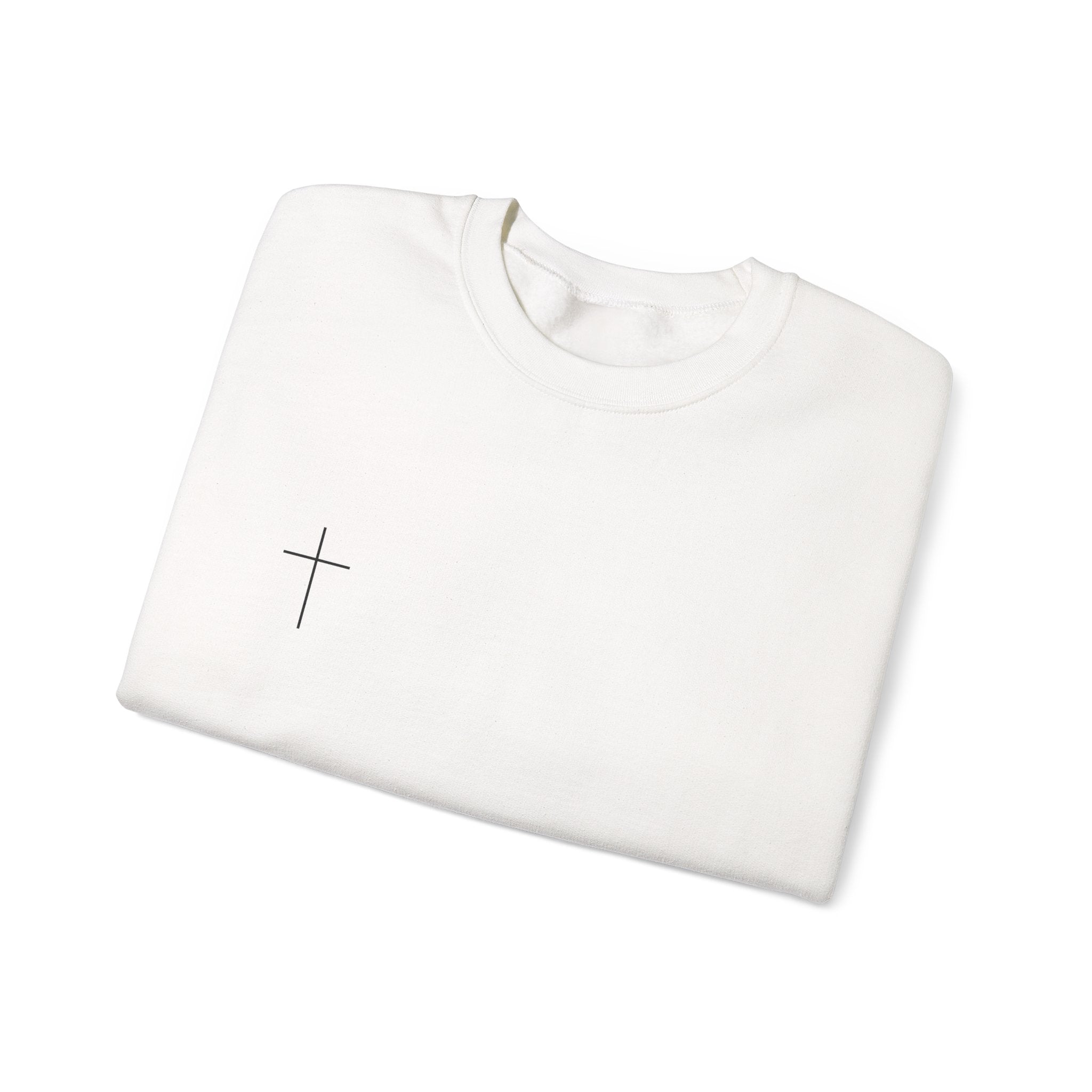 Minimal Tiny Cross Crewneck Sweatshirt
