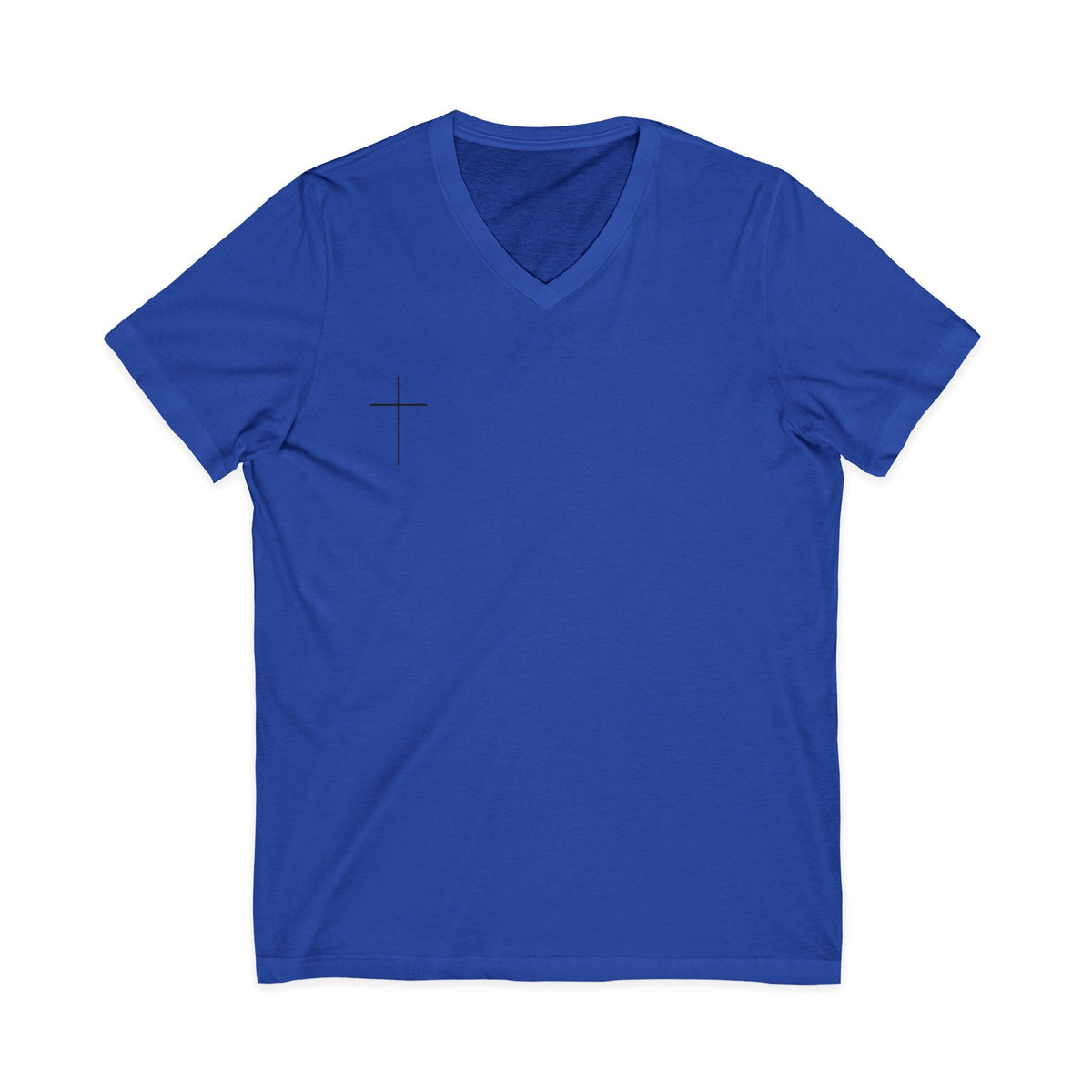 God's Child V-Neck Tee — Minimal Cross Christian Faith T-Shirt