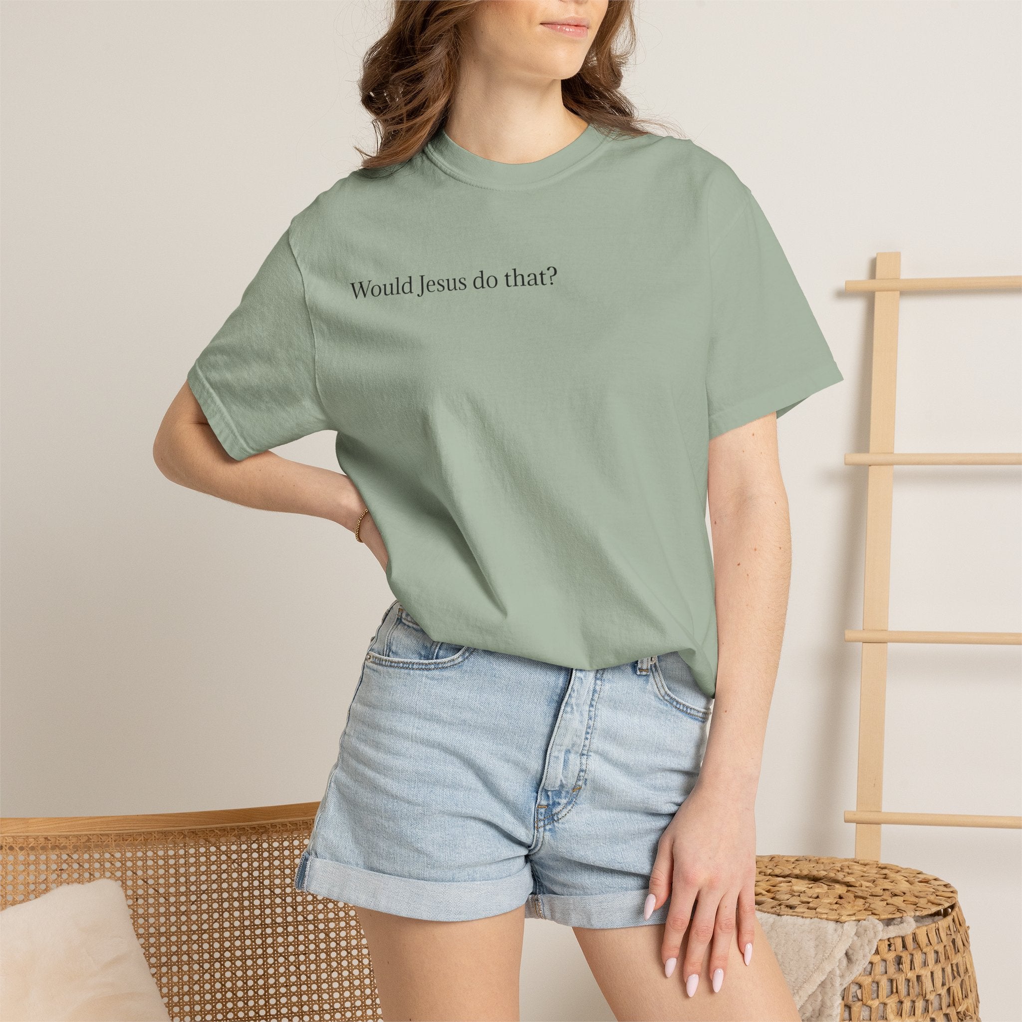 Jesus Peeking T‑Shirt — "Would Jesus do that?" Christian Graphic Tee