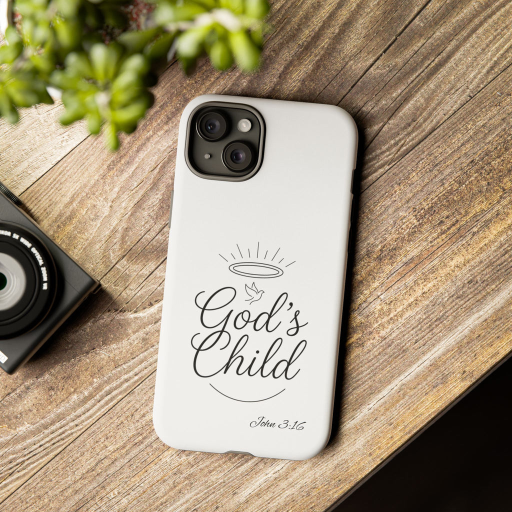 God’s Child Phone Case — Christian Scripture John 3:16 Religious iPhone Case