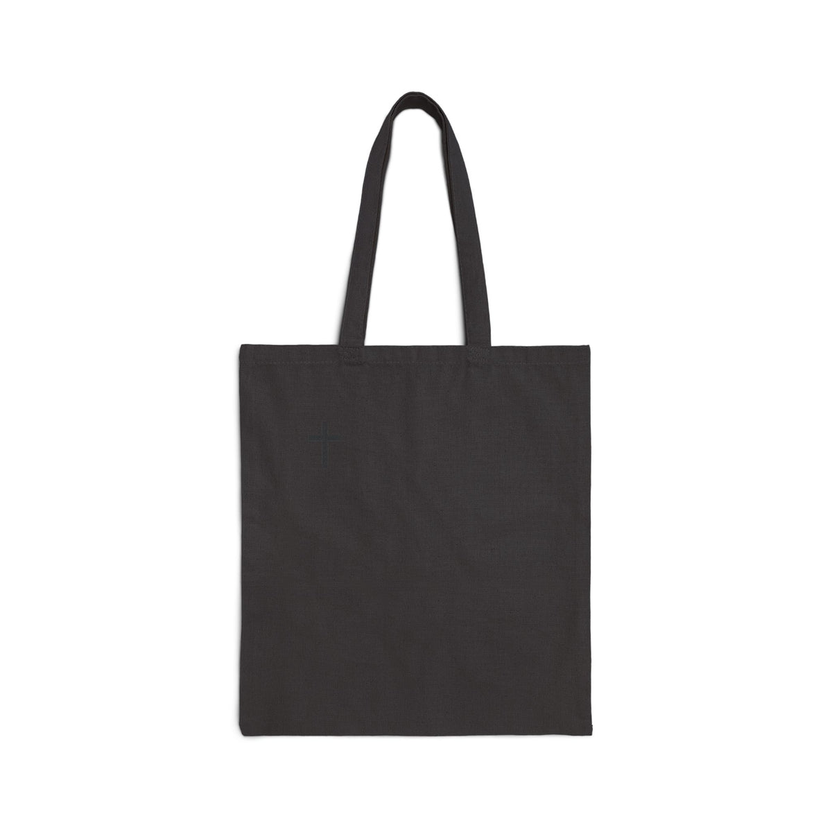 Canvas Tote Bag with Minimal Cross Accent — Simple Religious Everyday Shopper