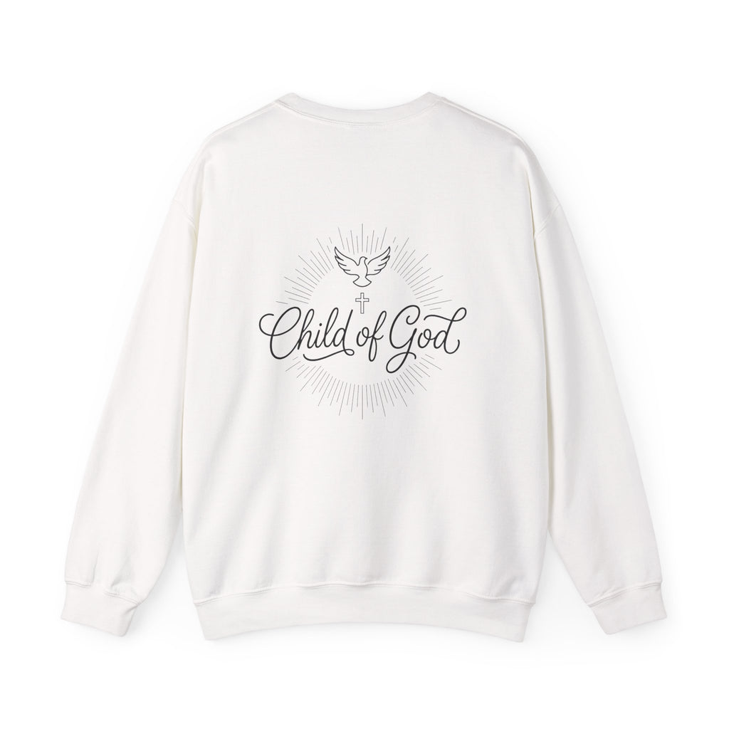 Cross Chest Crewneck Sweatshirt - Minimal Small Cross Christian Pullover