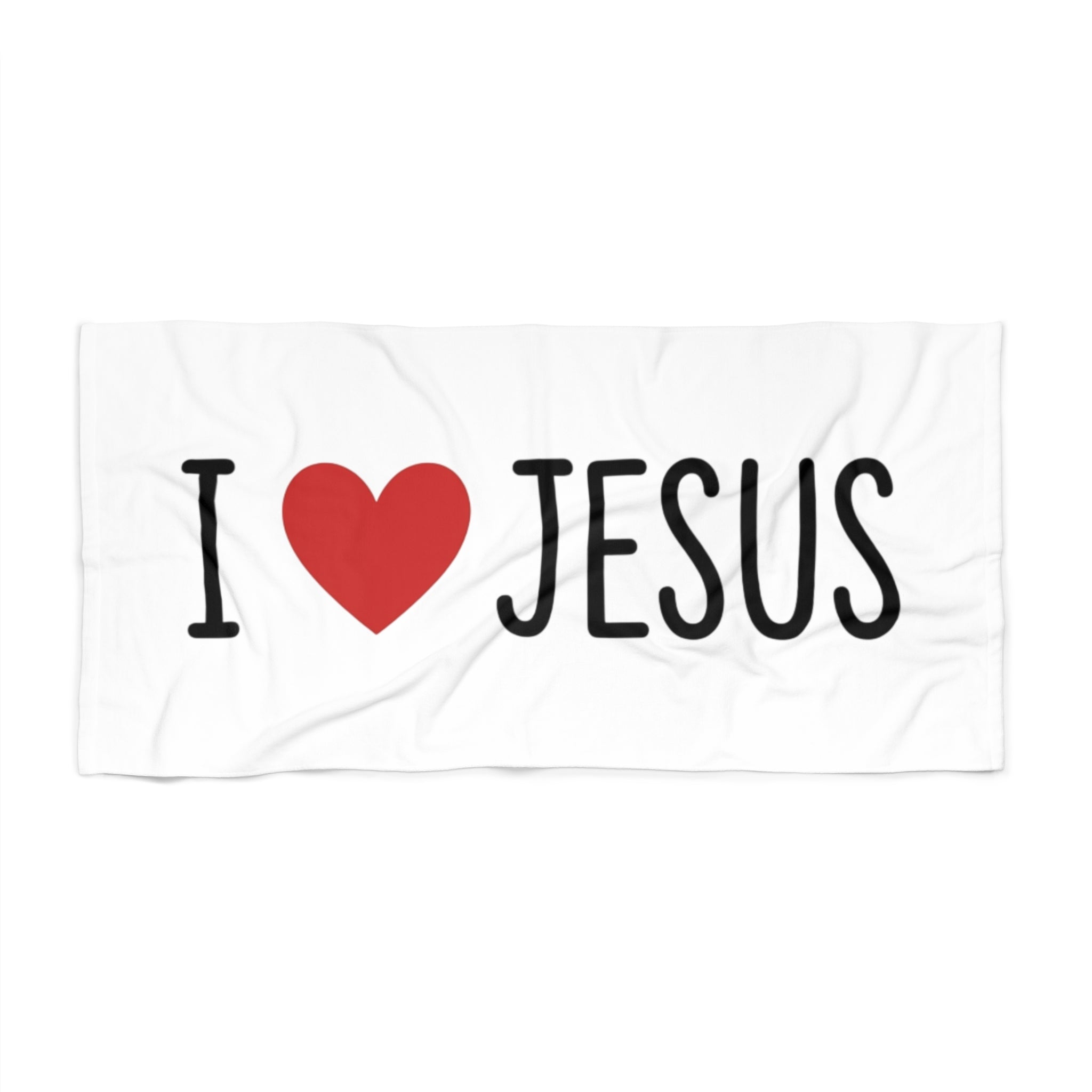 I  Jesus Beach Towel — Christian Faith Faithful Summer Pool Towel
