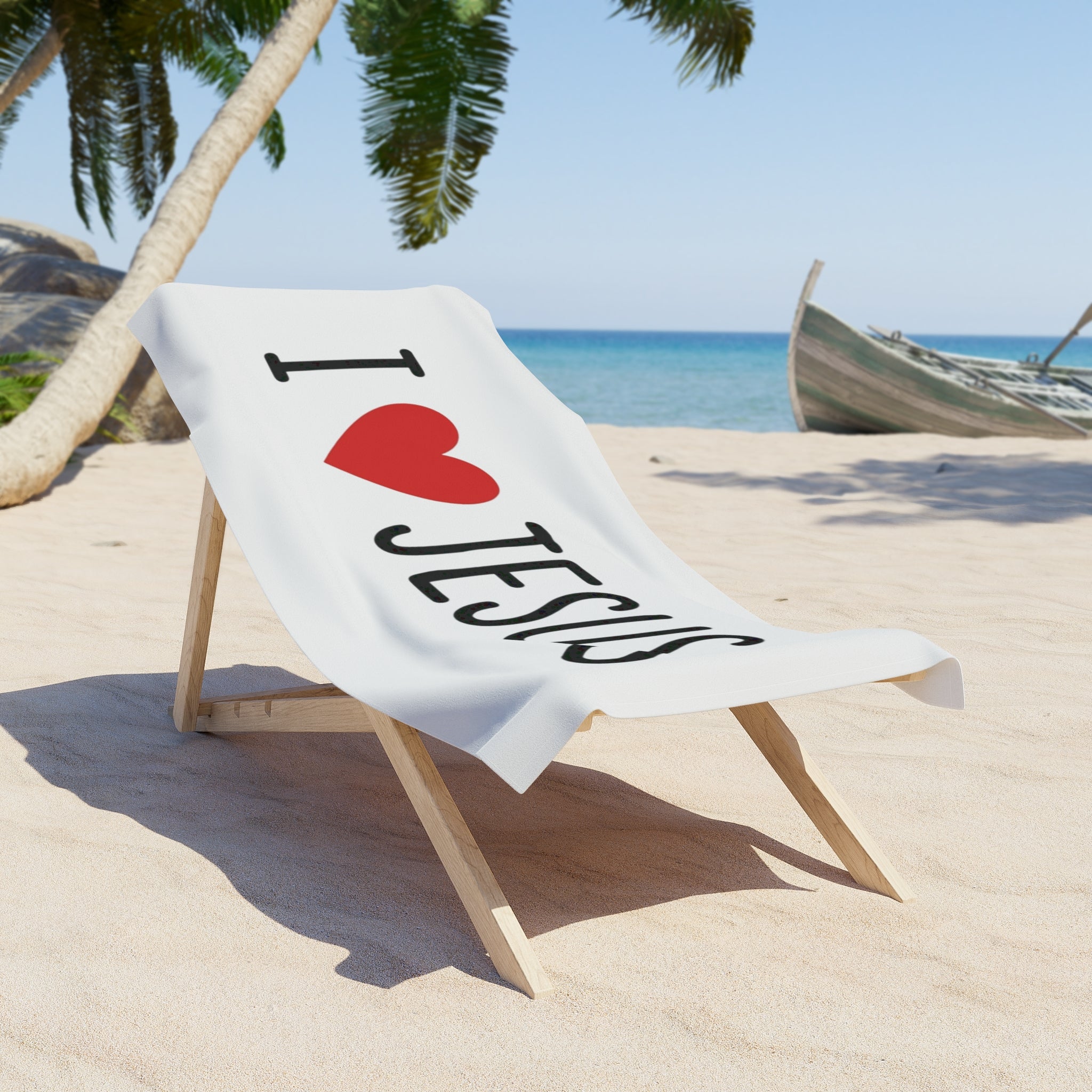 I  Jesus Beach Towel — Christian Faith Faithful Summer Pool Towel