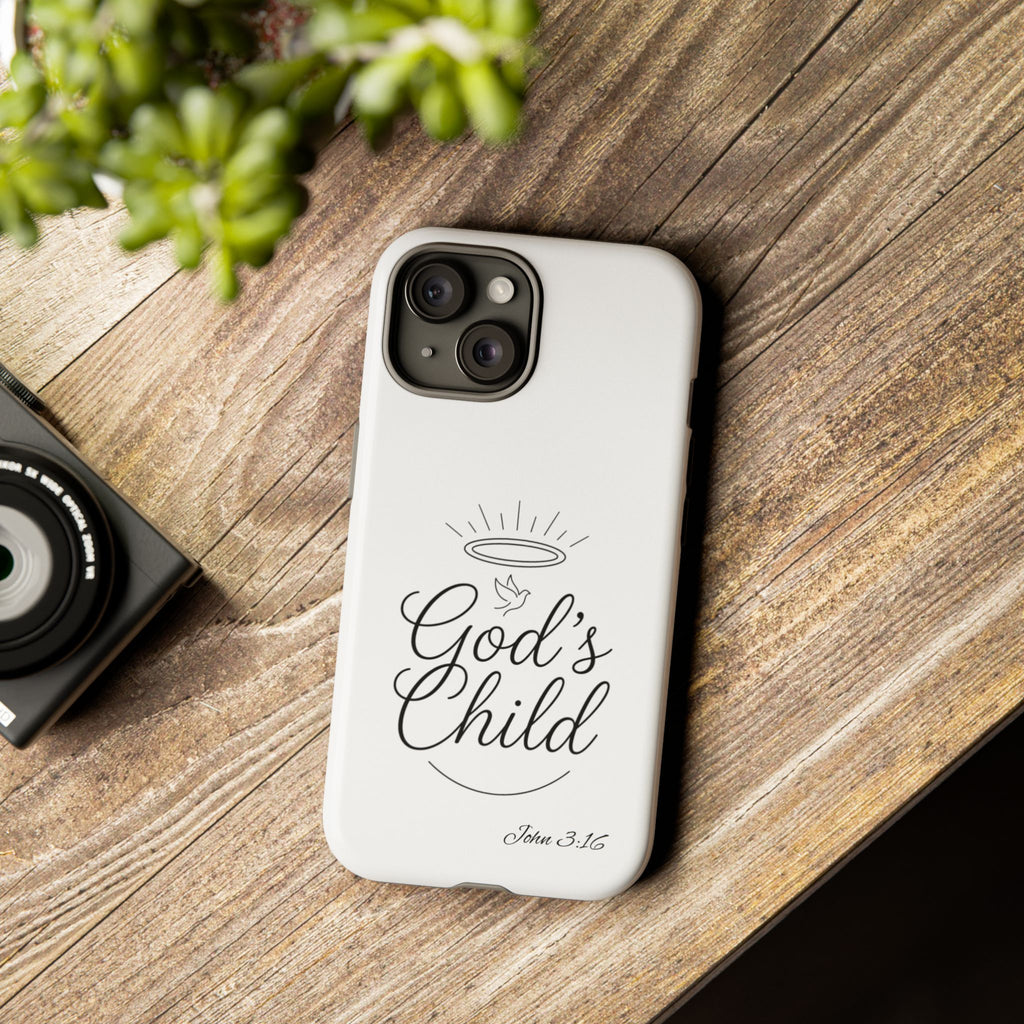 God’s Child Phone Case — Christian Scripture John 3:16 Religious iPhone Case