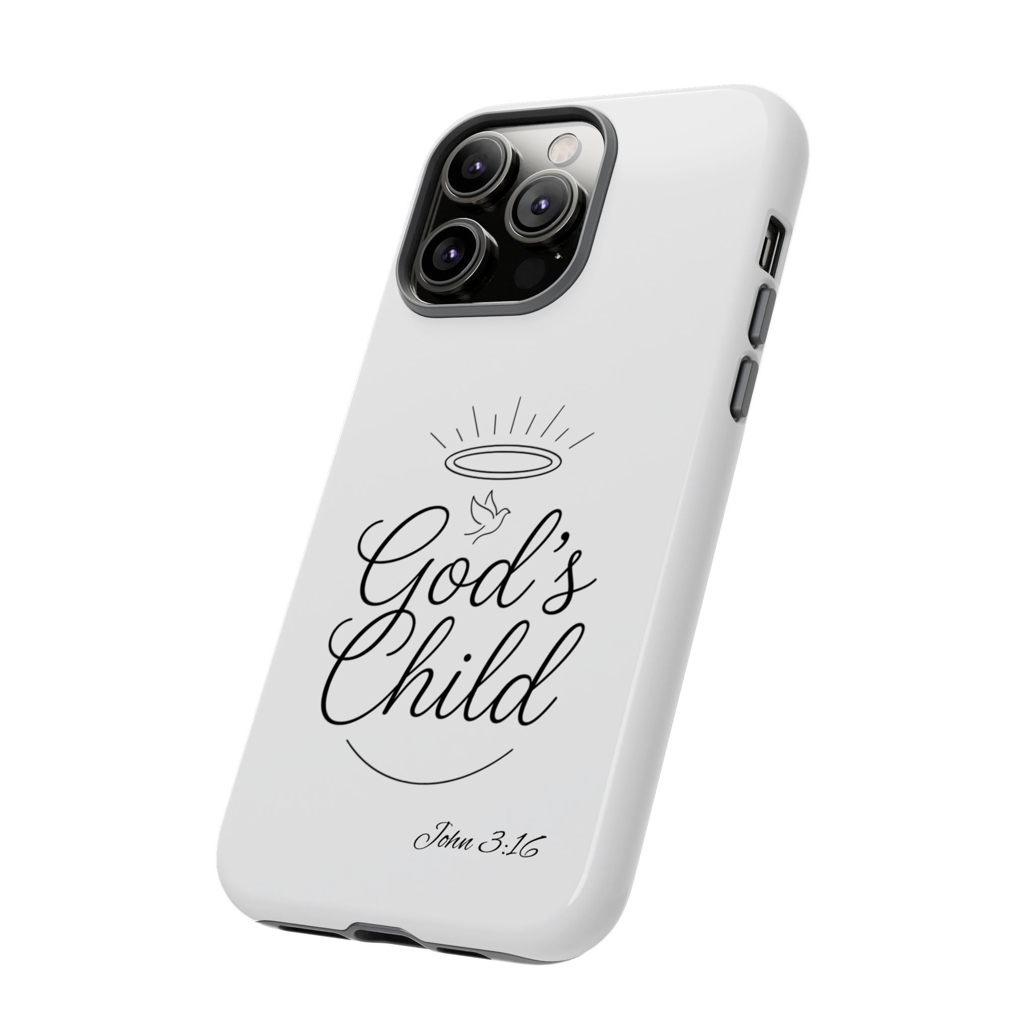 God’s Child Phone Case — Christian Scripture John 3:16 Religious iPhone Case
