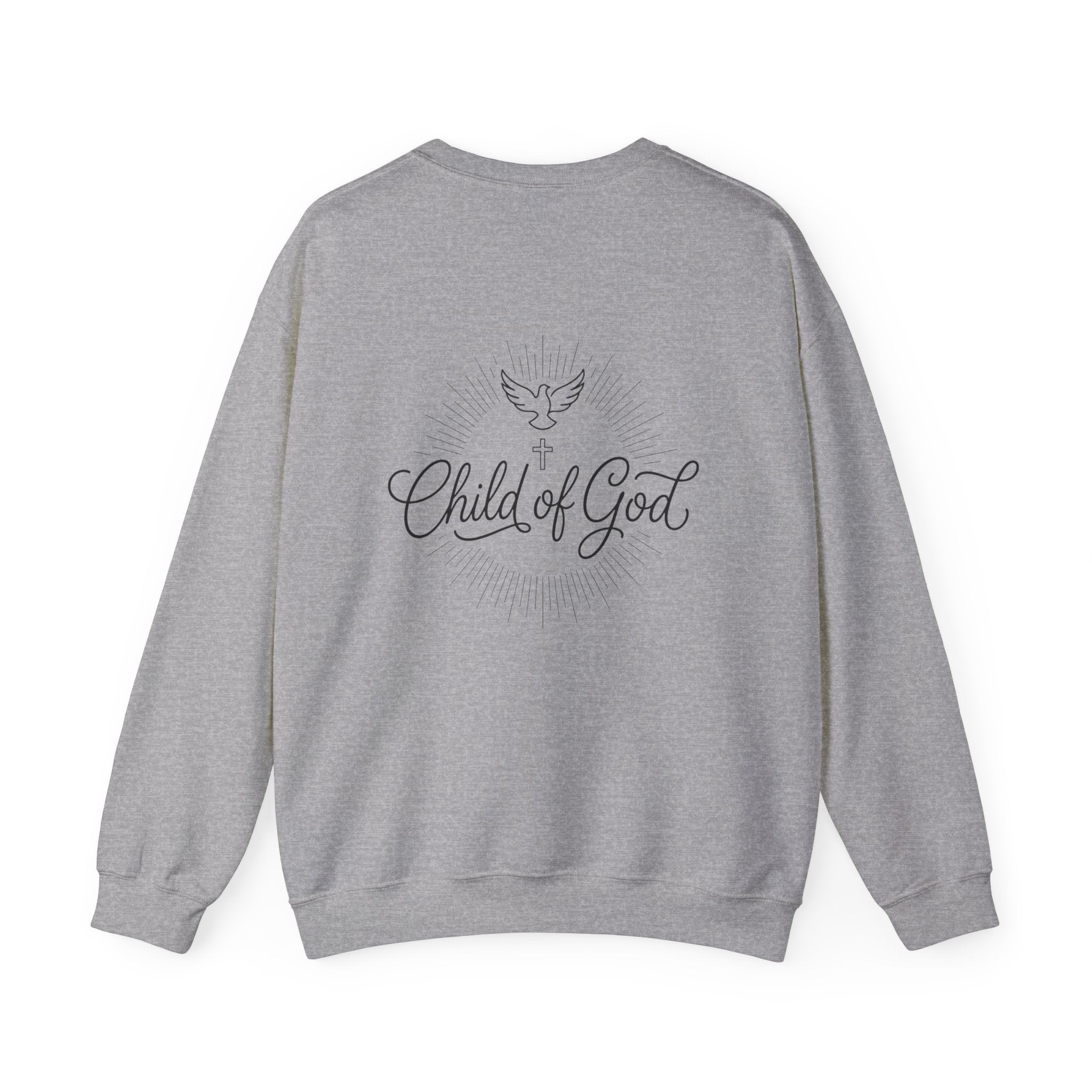 Cross Chest Crewneck Sweatshirt - Minimal Small Cross Christian Pullover