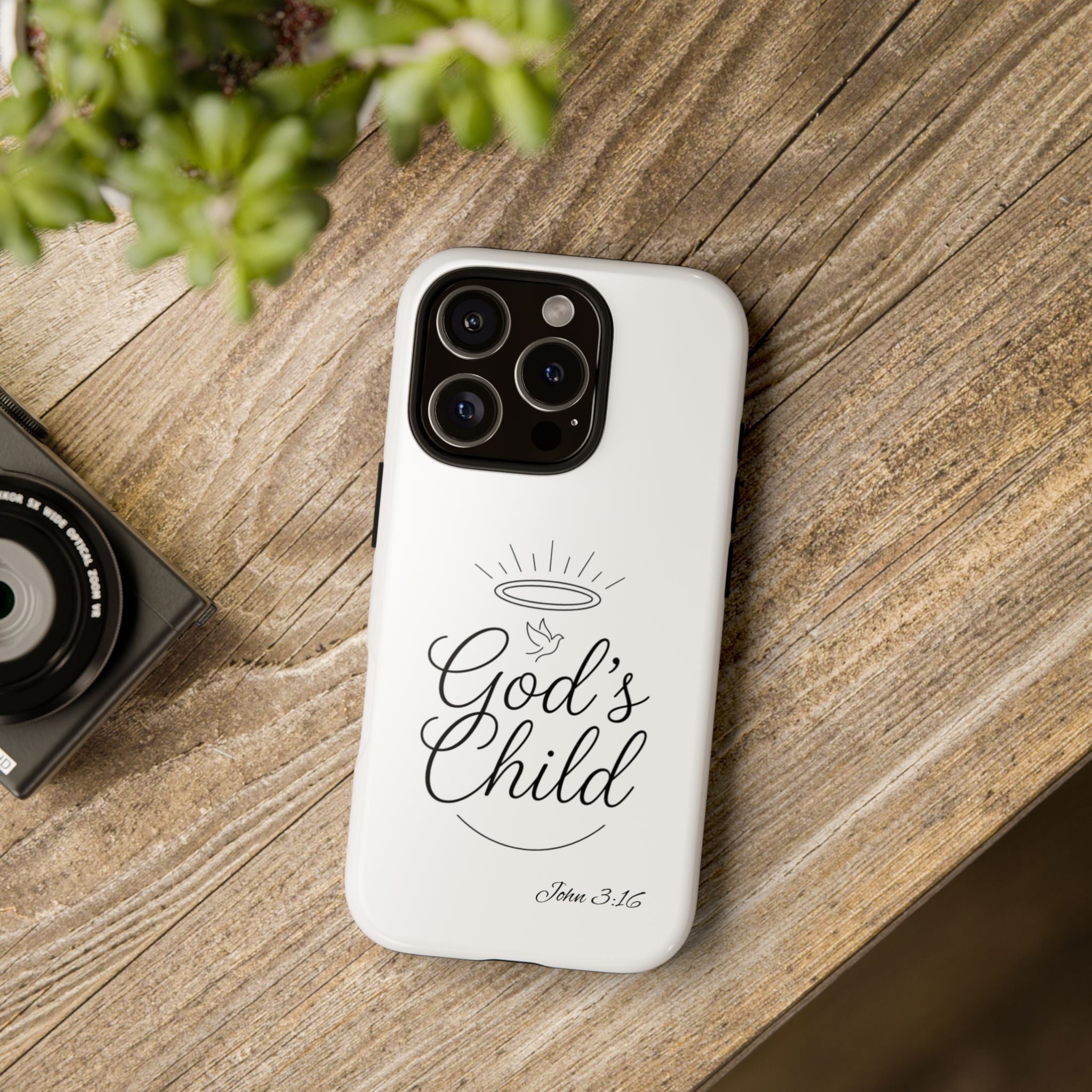 God’s Child Phone Case — Christian Scripture John 3:16 Religious iPhone Case