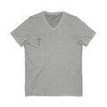 God's Child V-Neck Tee — Minimal Cross Christian Faith T-Shirt