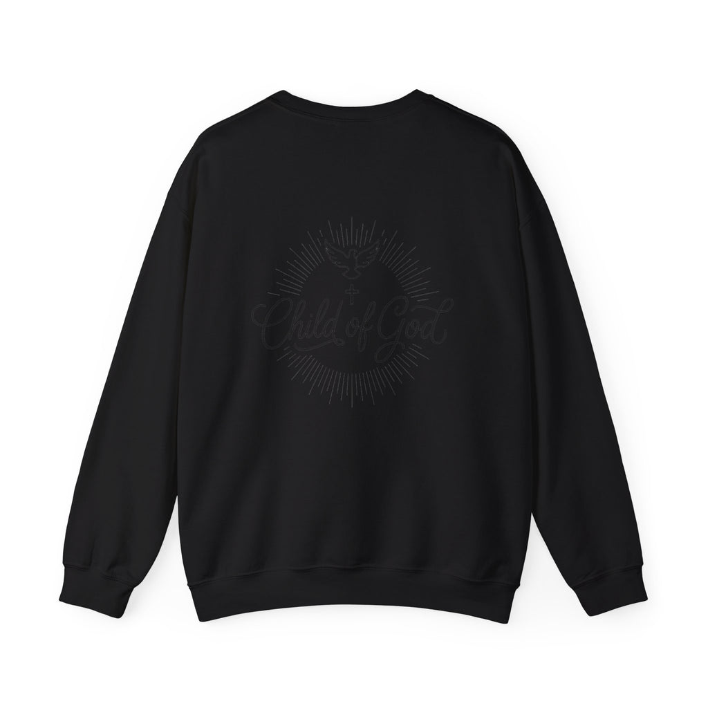Cross Chest Crewneck Sweatshirt - Minimal Small Cross Christian Pullover