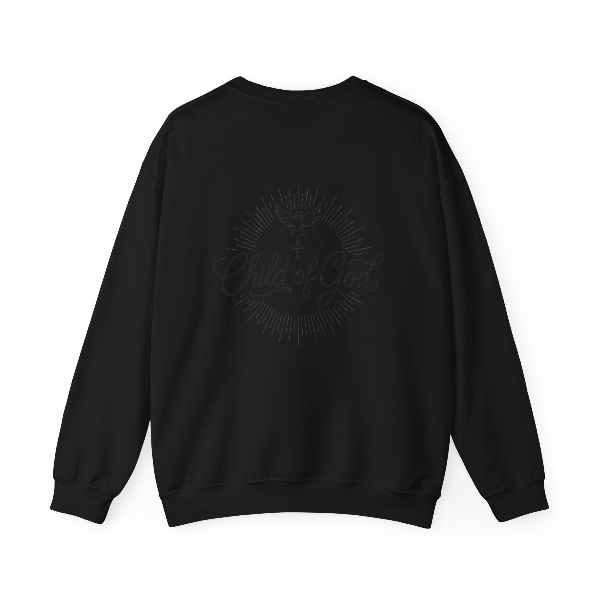 Cross Chest Crewneck Sweatshirt - Minimal Small Cross Christian Pullover