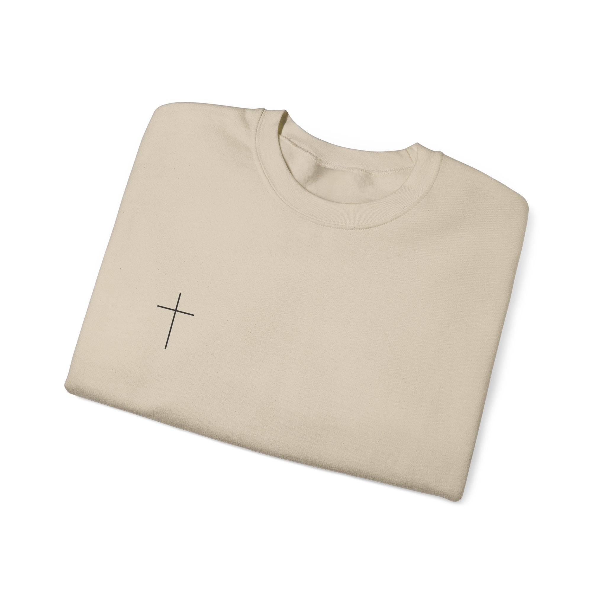 Minimal Tiny Cross Crewneck Sweatshirt