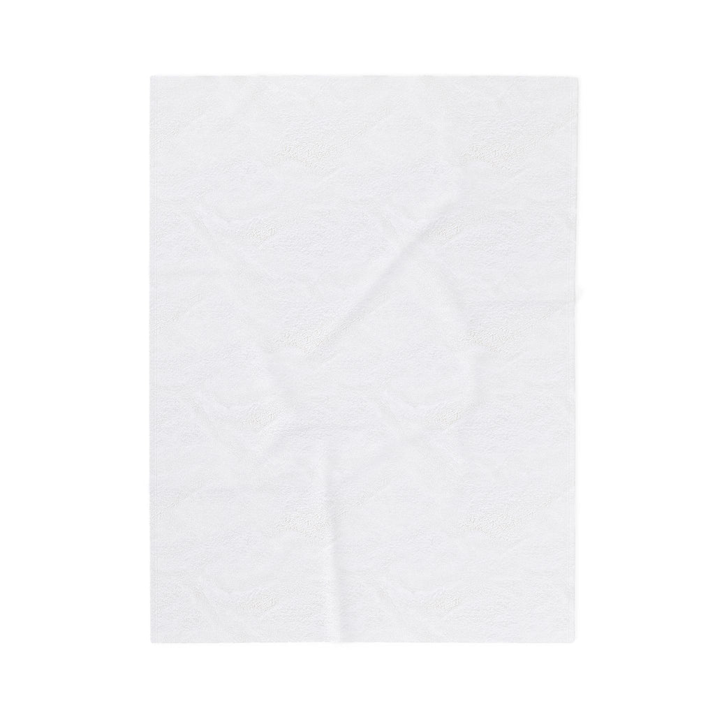 Christian Cross Velveteen Plush Blanket — Romans 5:8 Scripture Throw