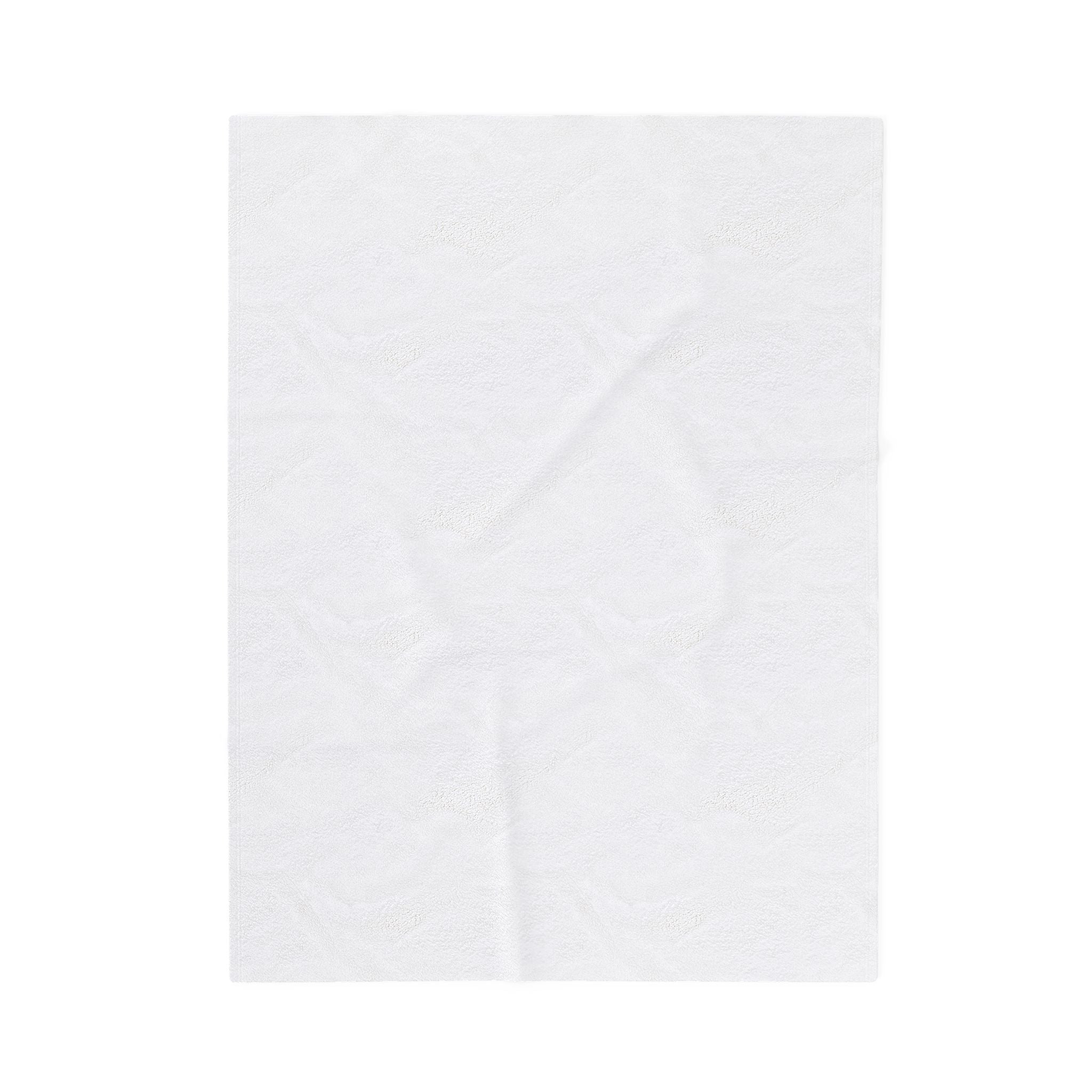 Christian Cross Velveteen Plush Blanket — Romans 5:8 Scripture Throw