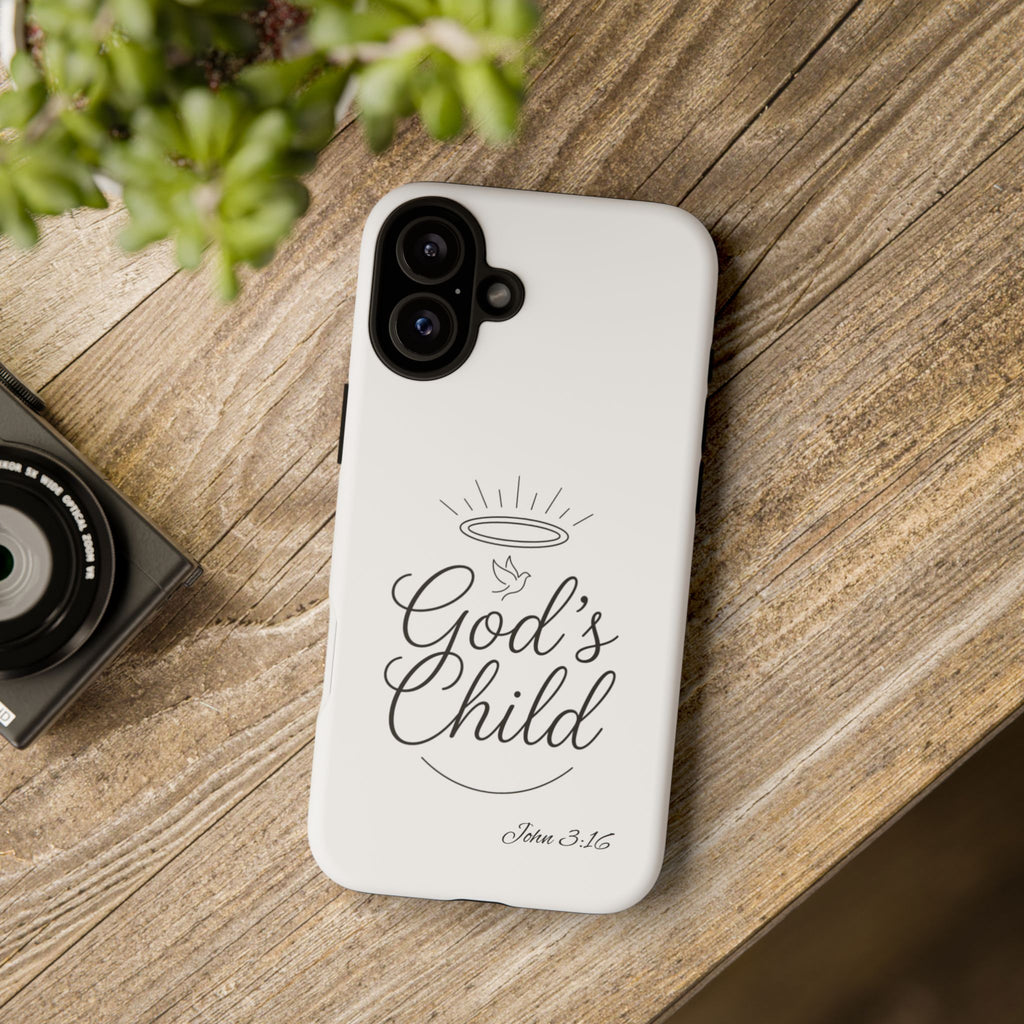 God’s Child Phone Case — Christian Scripture John 3:16 Religious iPhone Case