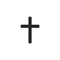 Minimal Cross Sticker — Small Kiss-Cut Christian Faith Decal for Laptops & Water Bottles