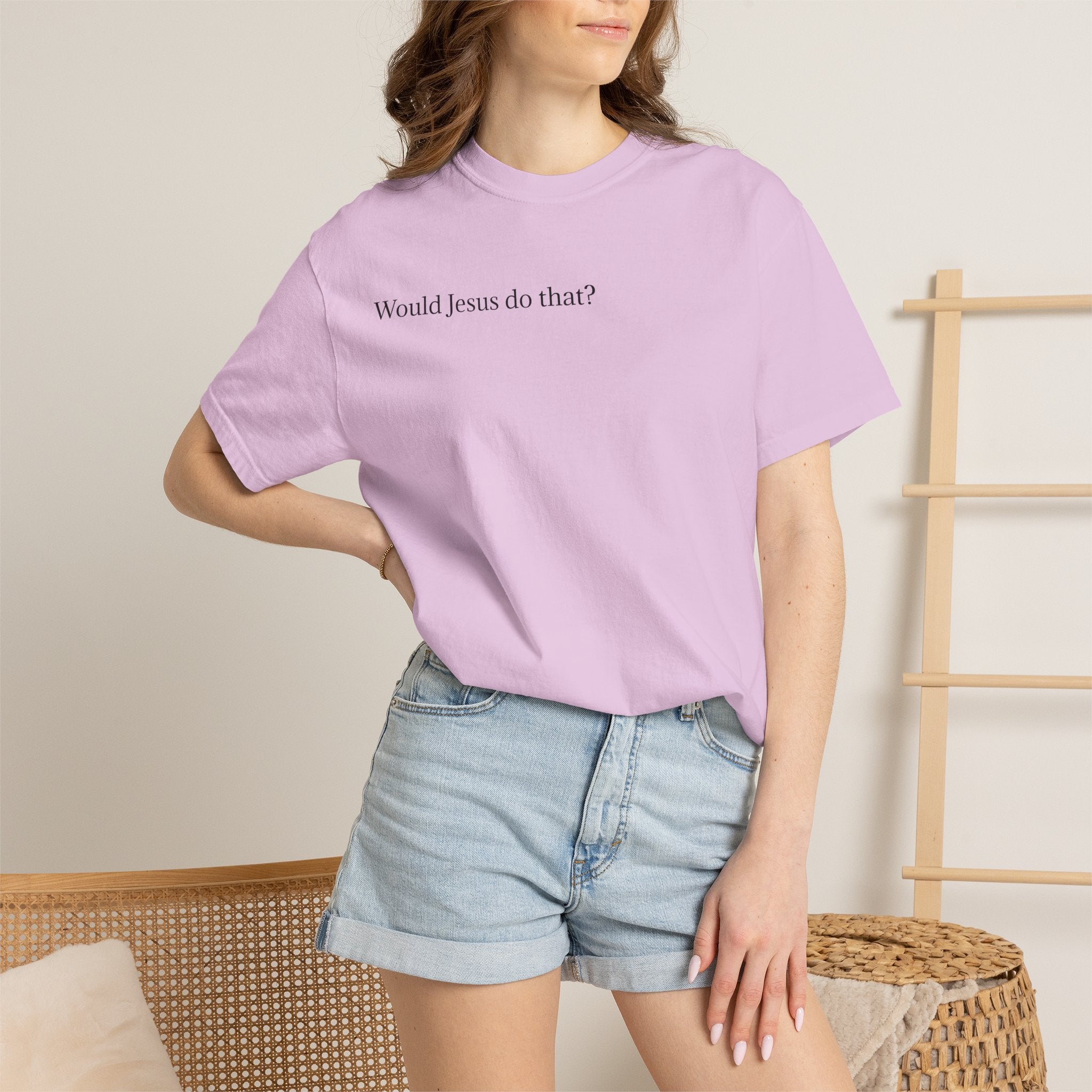 Jesus Peeking T‑Shirt — "Would Jesus do that?" Christian Graphic Tee