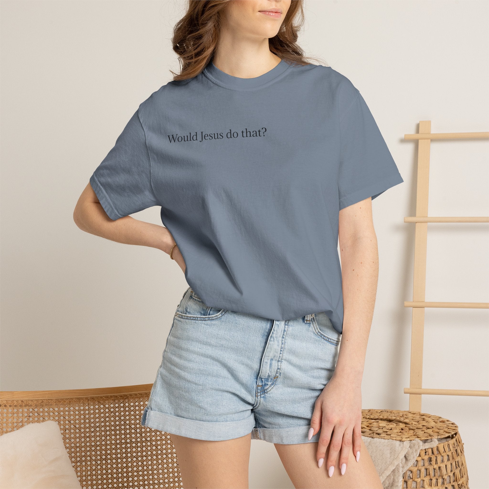 Jesus Peeking T‑Shirt — "Would Jesus do that?" Christian Graphic Tee