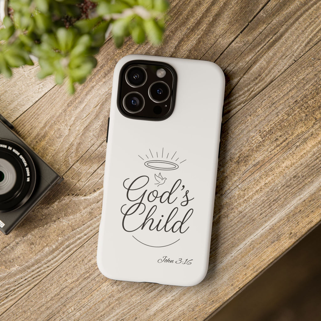 God’s Child Phone Case — Christian Scripture John 3:16 Religious iPhone Case