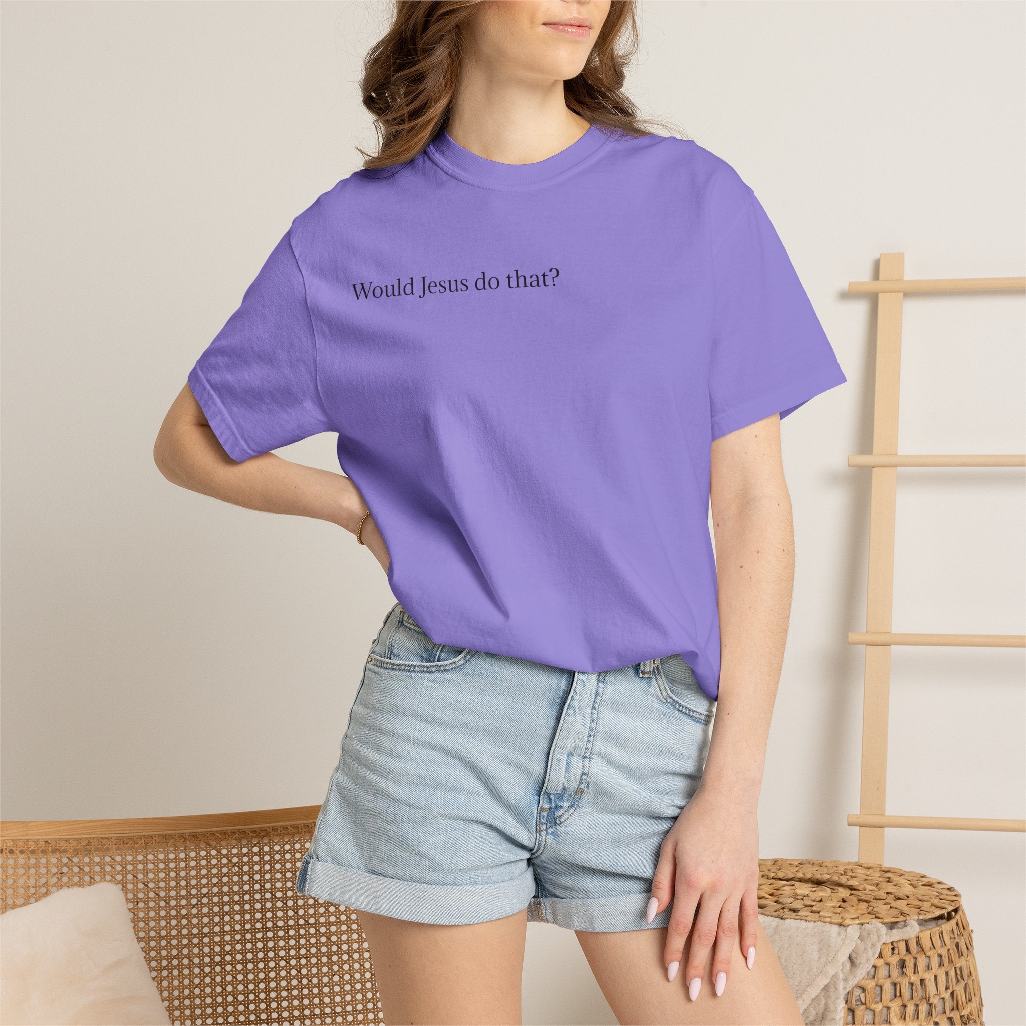 Jesus Peeking T‑Shirt — "Would Jesus do that?" Christian Graphic Tee