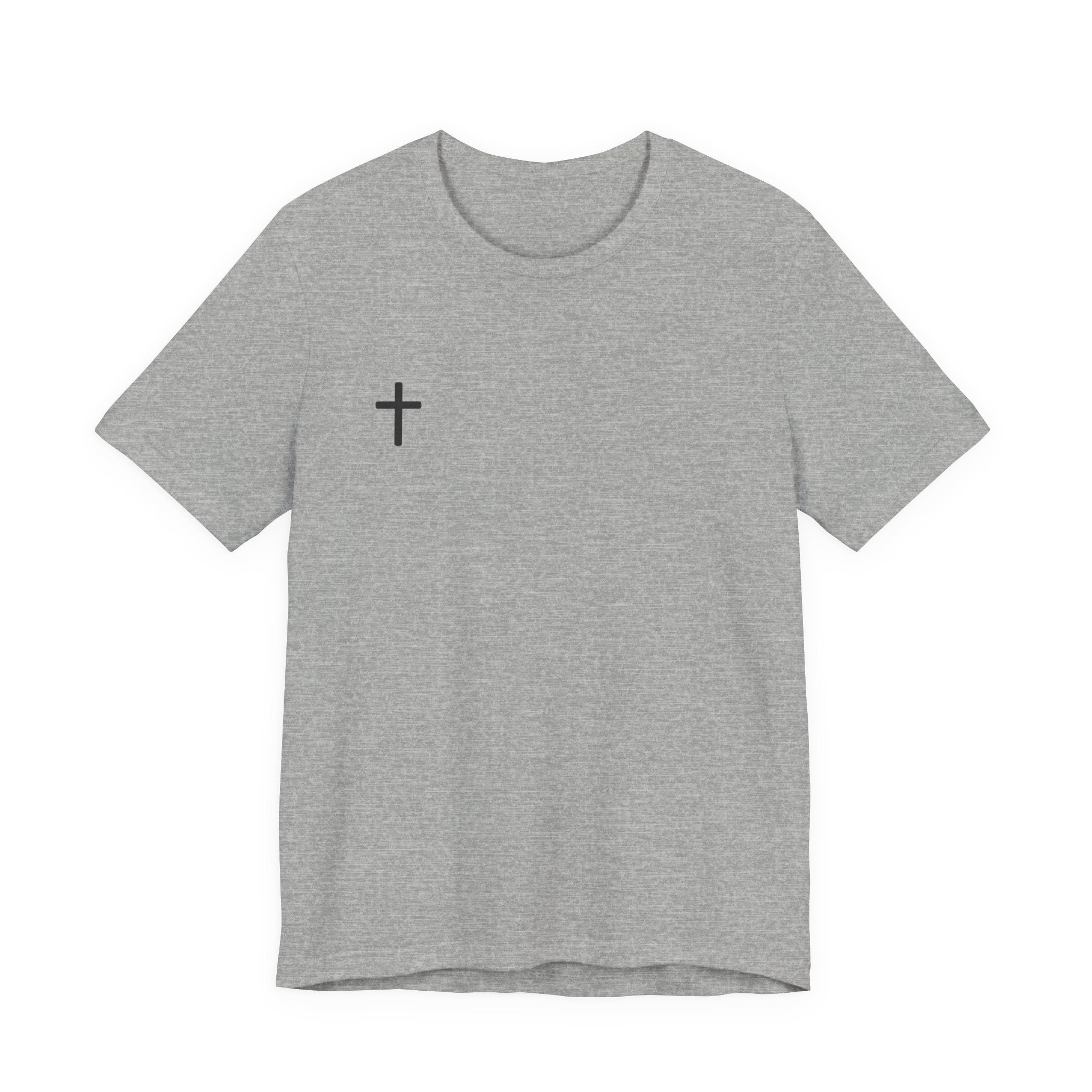 Minimal Cross Tee – Small Chest Christian Cross T‑Shirt