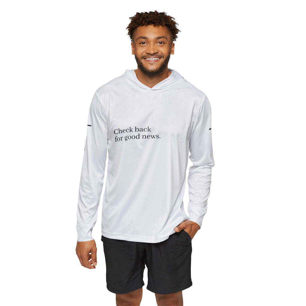 Jesus Loves You Hoodie — 'Check Back for Good News' Christian Sports Warmup
