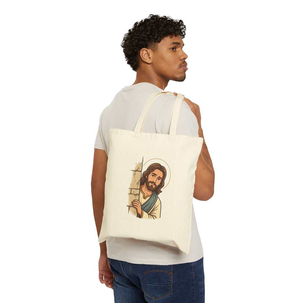 Tote — "Would Jesus do this?" Minimalist Cotton Canvas Religious Quote Tote Bag