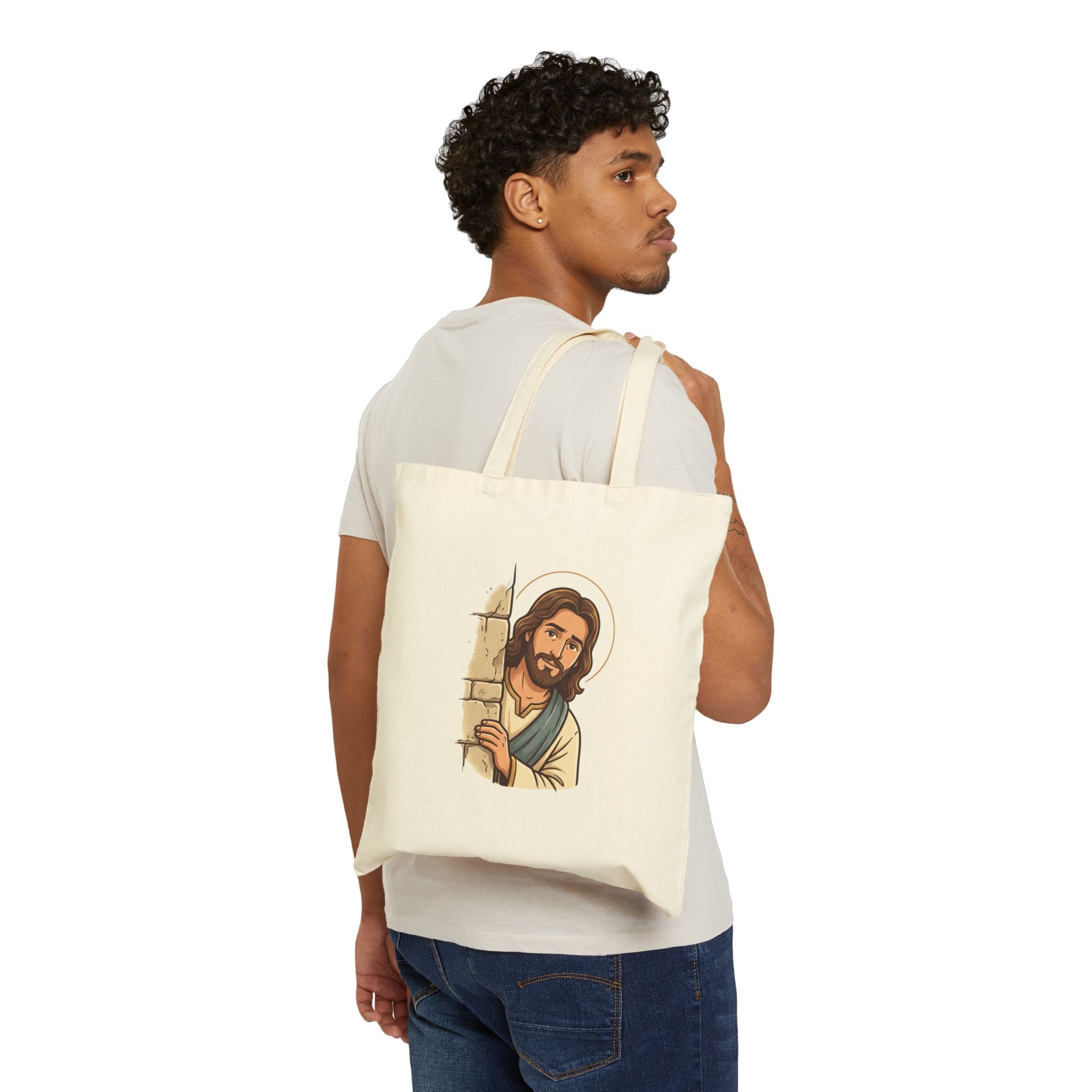 Tote — "Would Jesus do this?" Minimalist Cotton Canvas Religious Quote Tote Bag