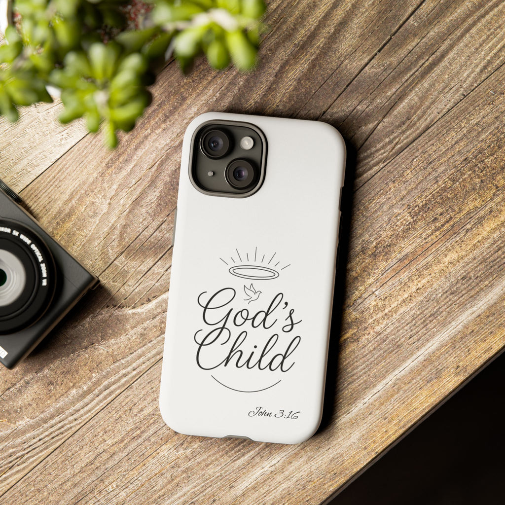 God’s Child Phone Case — Christian Scripture John 3:16 Religious iPhone Case