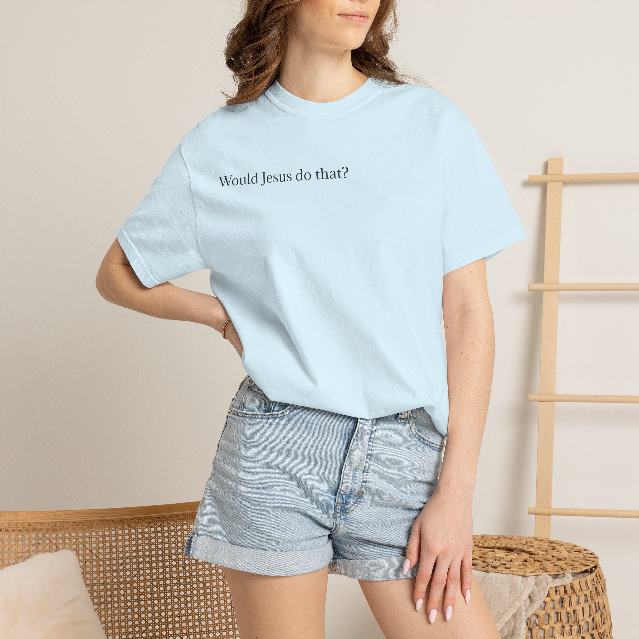 Jesus Peeking T‑Shirt — "Would Jesus do that?" Christian Graphic Tee